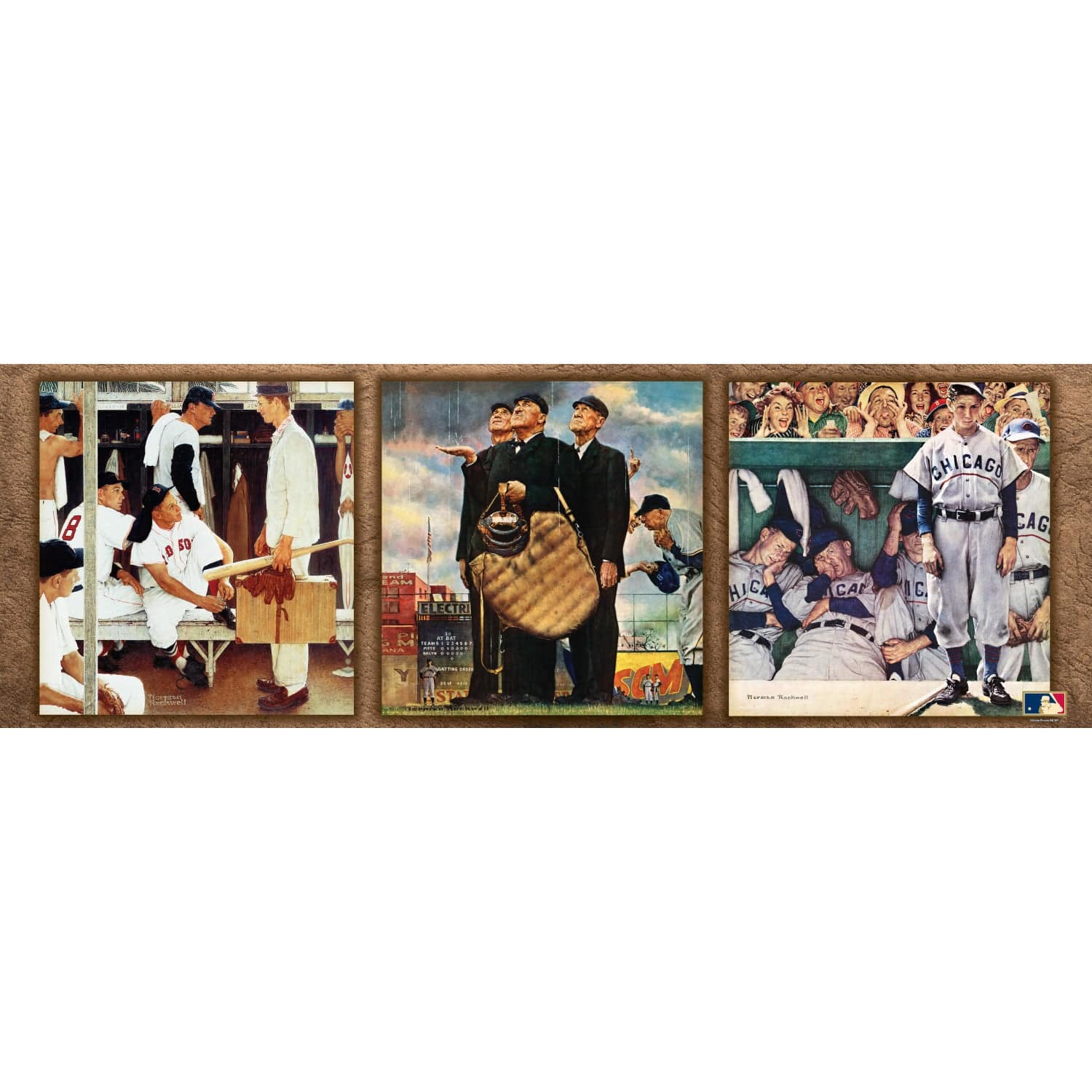 Saturday Evening Post - Baseball Collection 1000 Piece Panoramic Jigsaw Puzzle - Image 2