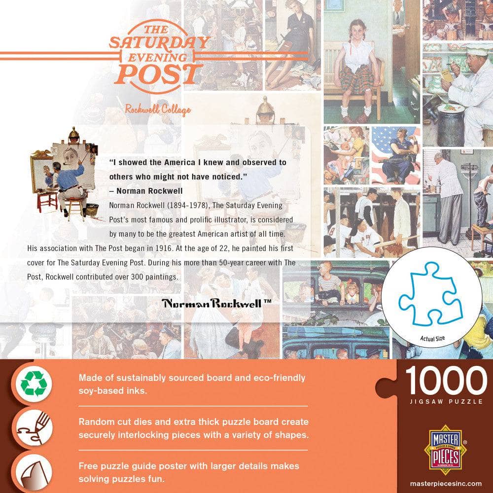 Saturday Evening Post - Rockwell Collage 1000 Piece Jigsaw Puzzle - Image 3