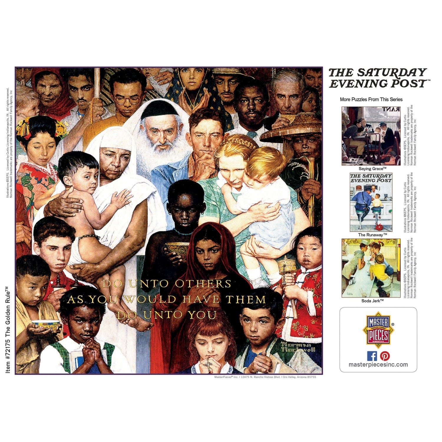 Saturday Evening Post - The Golden Rule 1000 Piece Jigsaw Puzzle - Image 4