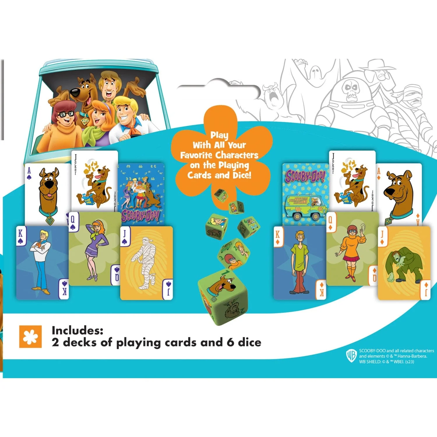 Scooby Doo 2-pack Playing Cards & Dice Set - Image 3