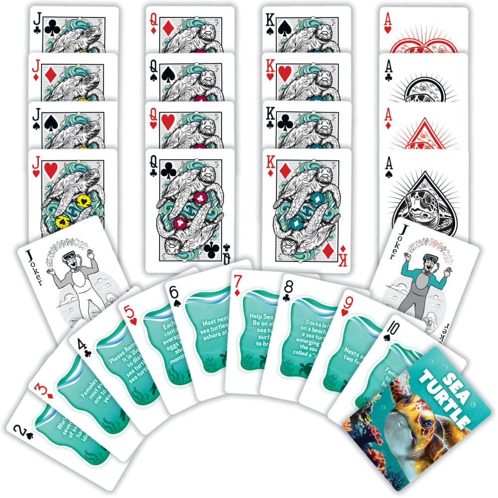 Sea Turtle Playing Cards - 54 Card Deck - Image 2
