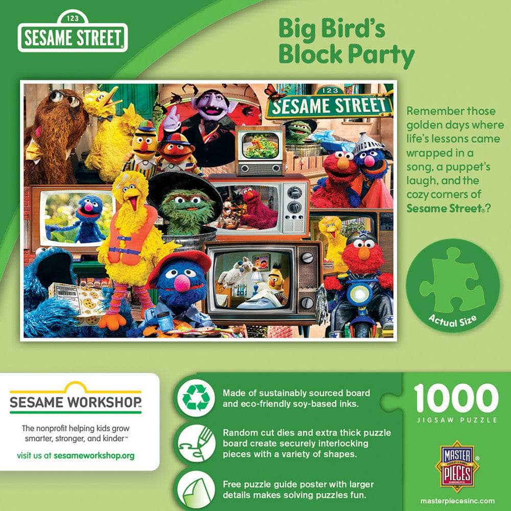 Sesame Street - Big Bird's Block Party 1000 Piece Jigsaw Puzzle - Image 3