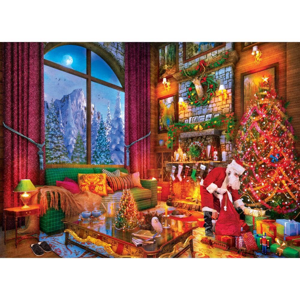 Season's Greetings - Christmas Lodge 1000 Piece Jigsaw Puzzle - Image 2