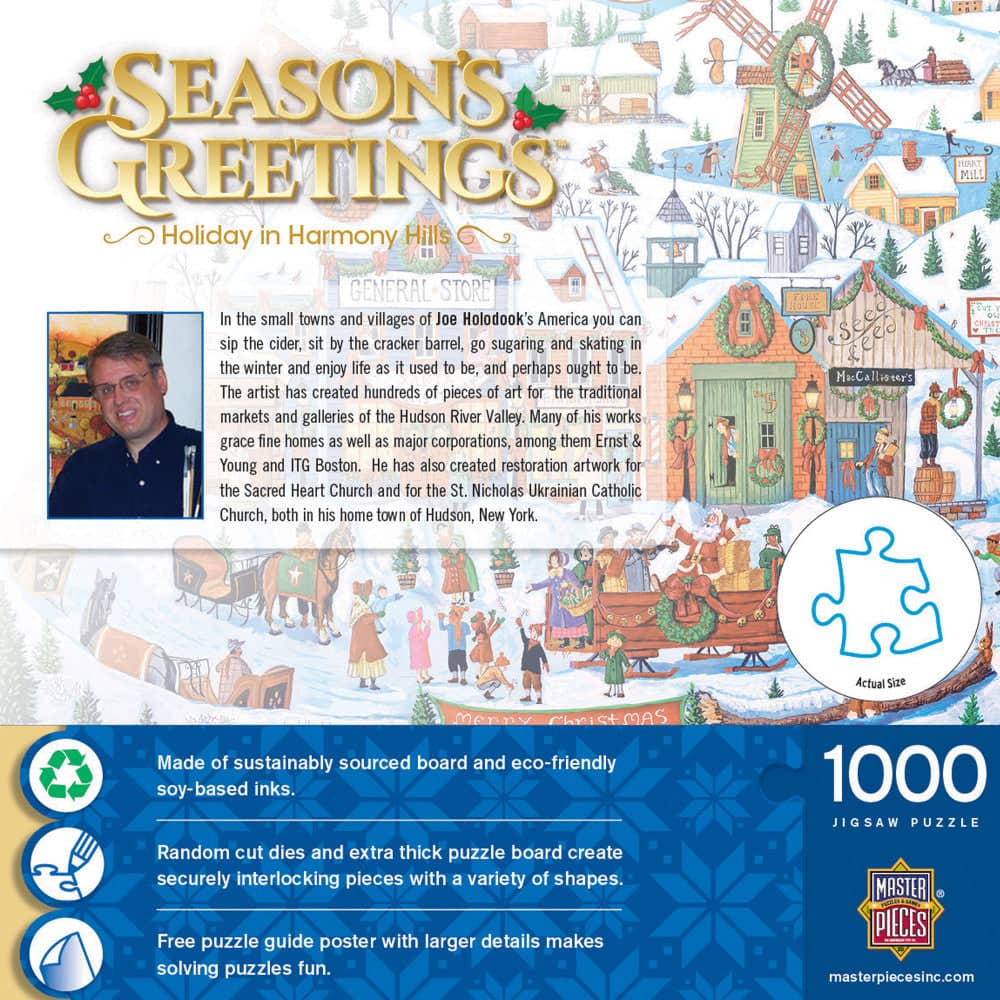 Season's Greetings - Holiday in Harmony Hills 1000 Piece Jigsaw Puzzle - Image 3