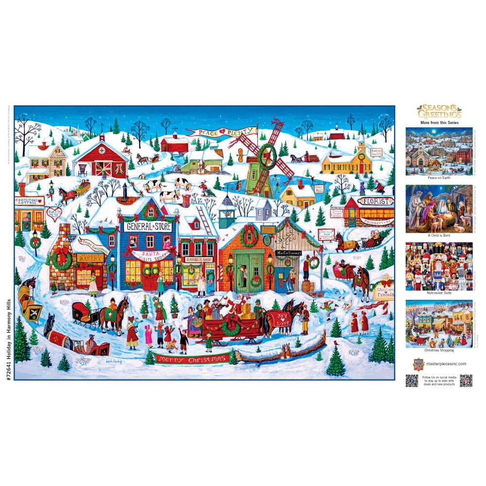 Season's Greetings - Holiday in Harmony Hills 1000 Piece Jigsaw Puzzle - Image 4