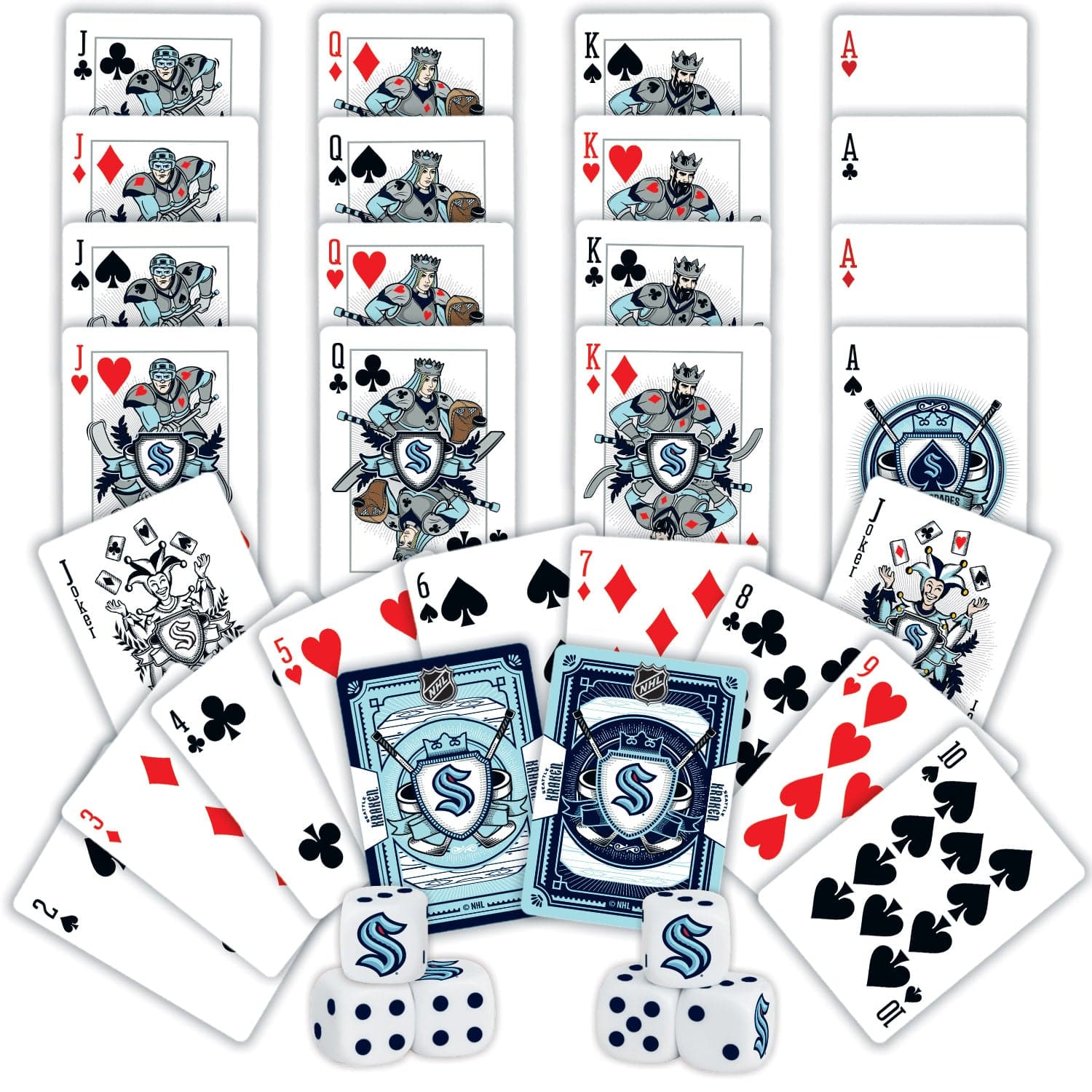 Seattle Kraken - 2-Pack Playing Cards & Dice Set - Image 2