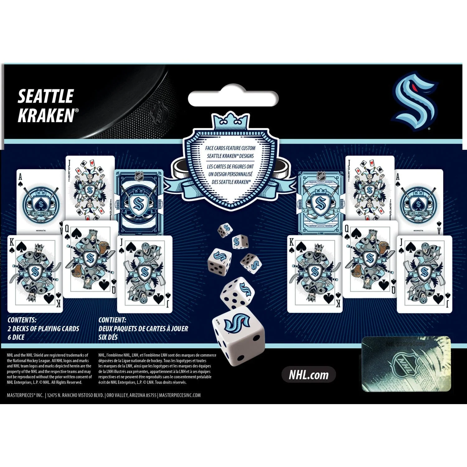 Seattle Kraken - 2-Pack Playing Cards & Dice Set - Image 3
