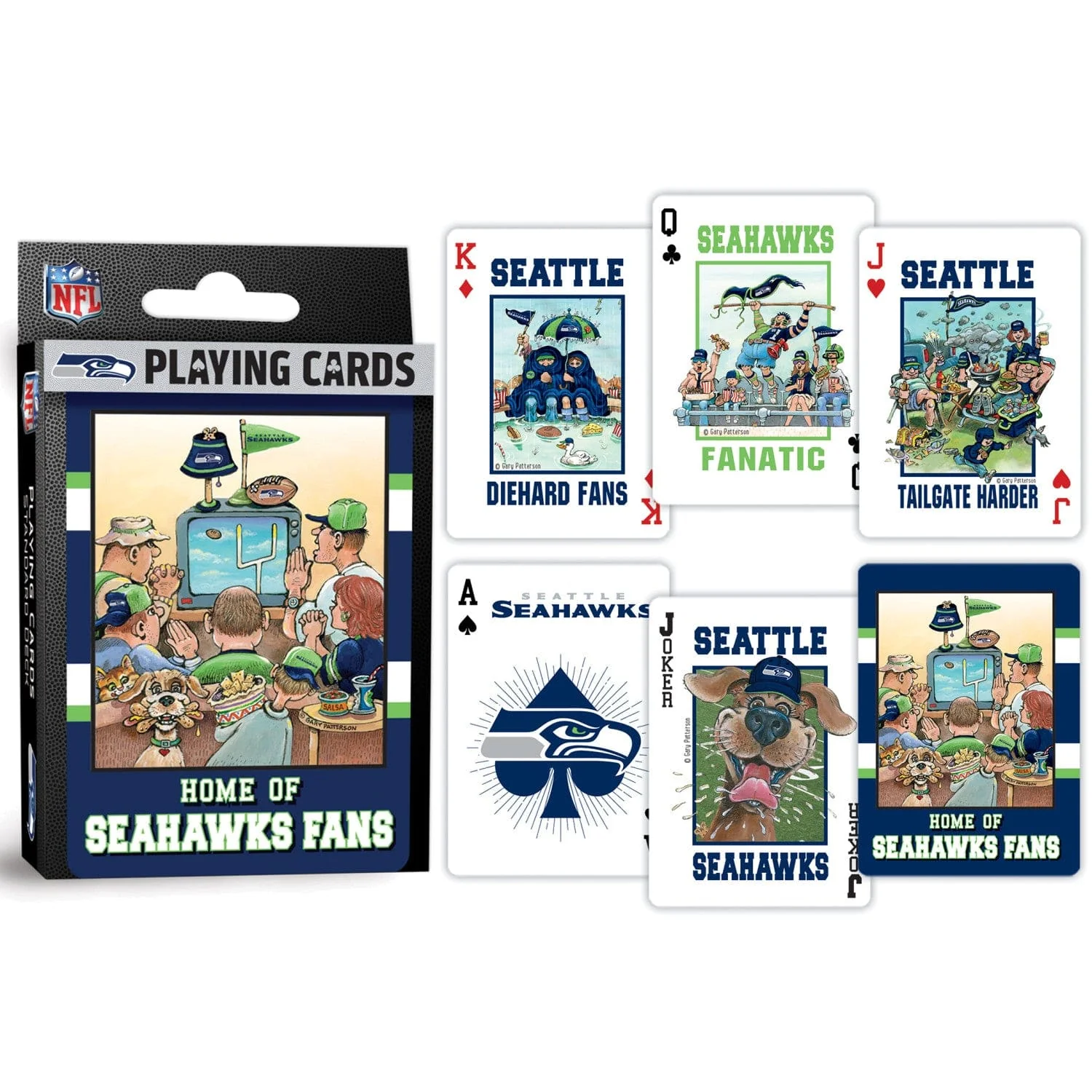 Seattle Seahawks Fan Deck Playing Cards - 54 Card Deck - Image 3