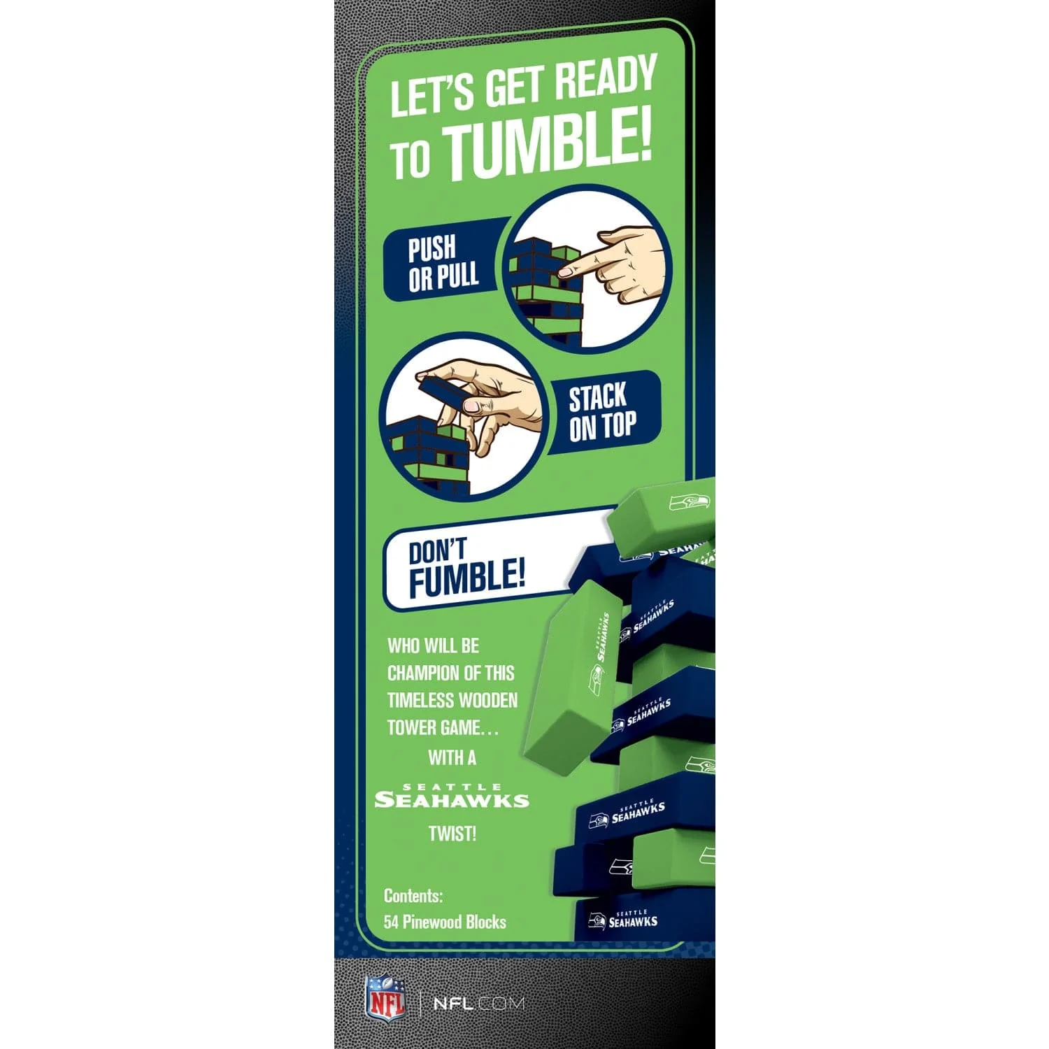 Seattle Seahawks Tumble Tower - Image 3