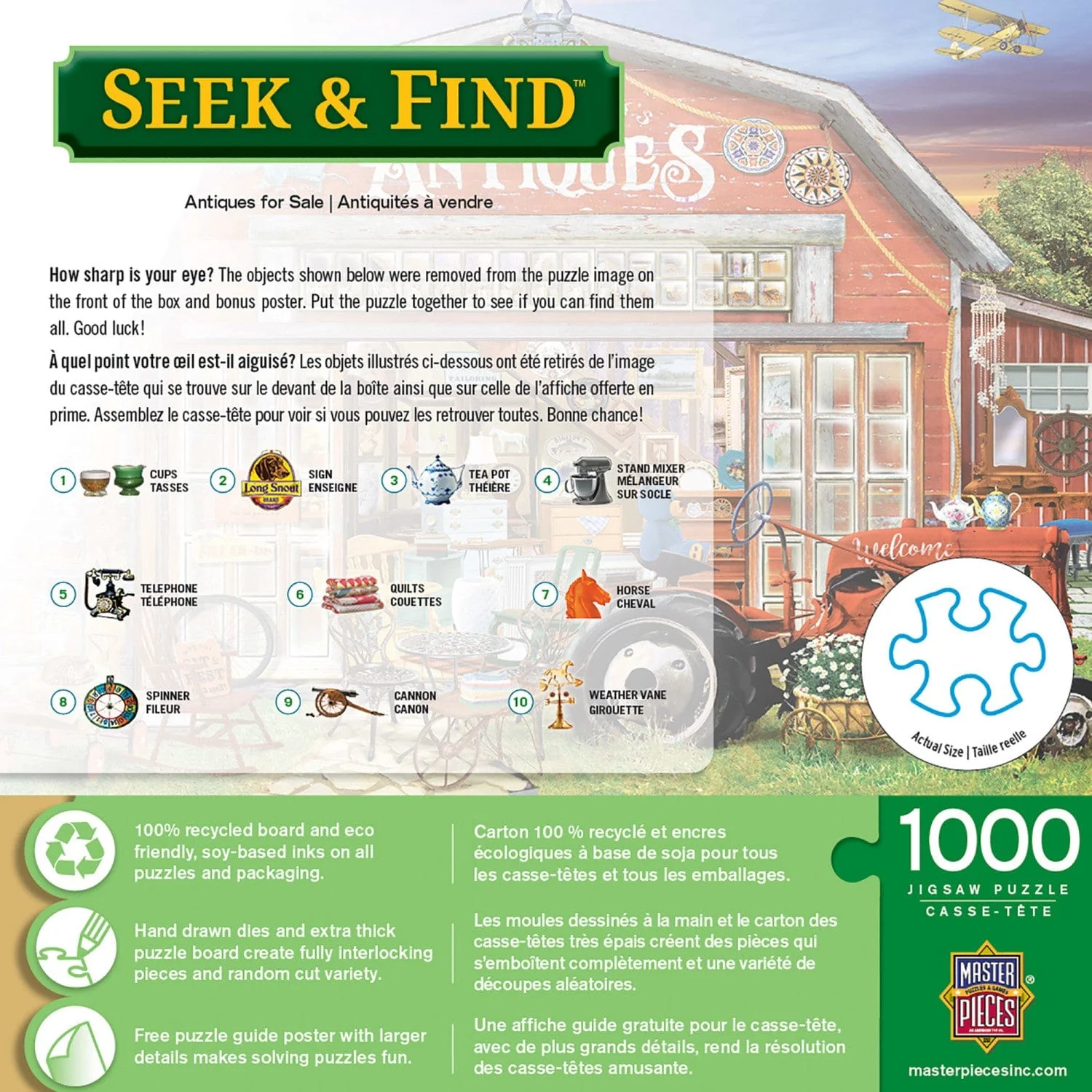 Seek & Find - Antiques for Sale 1000 Piece Jigsaw Puzzle - Image 3
