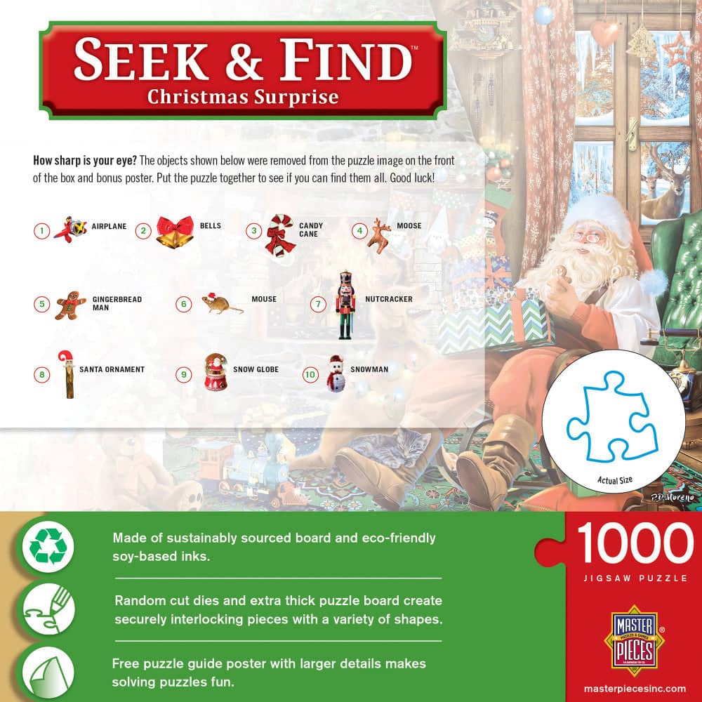 Seek & Find - Christmas Surprise 1000 Piece Jigsaw Puzzle - Image 3