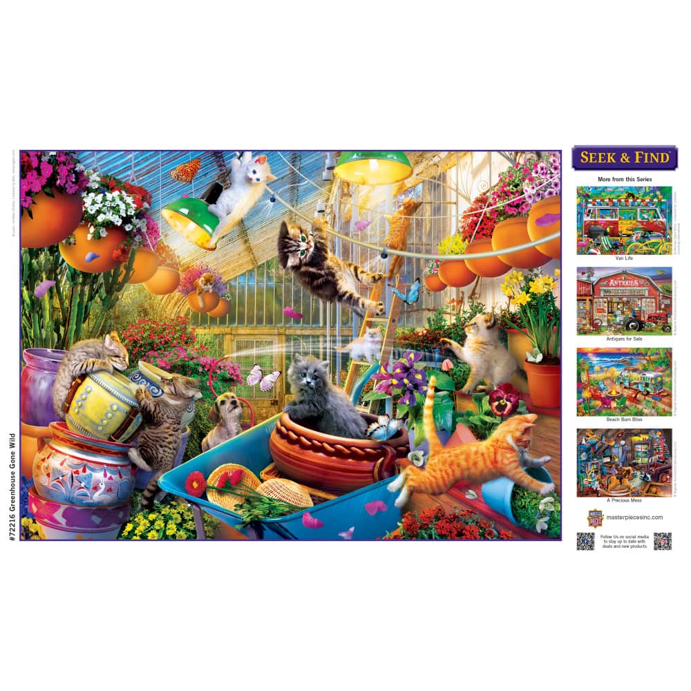 Seek & Find - Greenhouse Gone Wild 1000 Piece Jigsaw Puzzle - Image 4