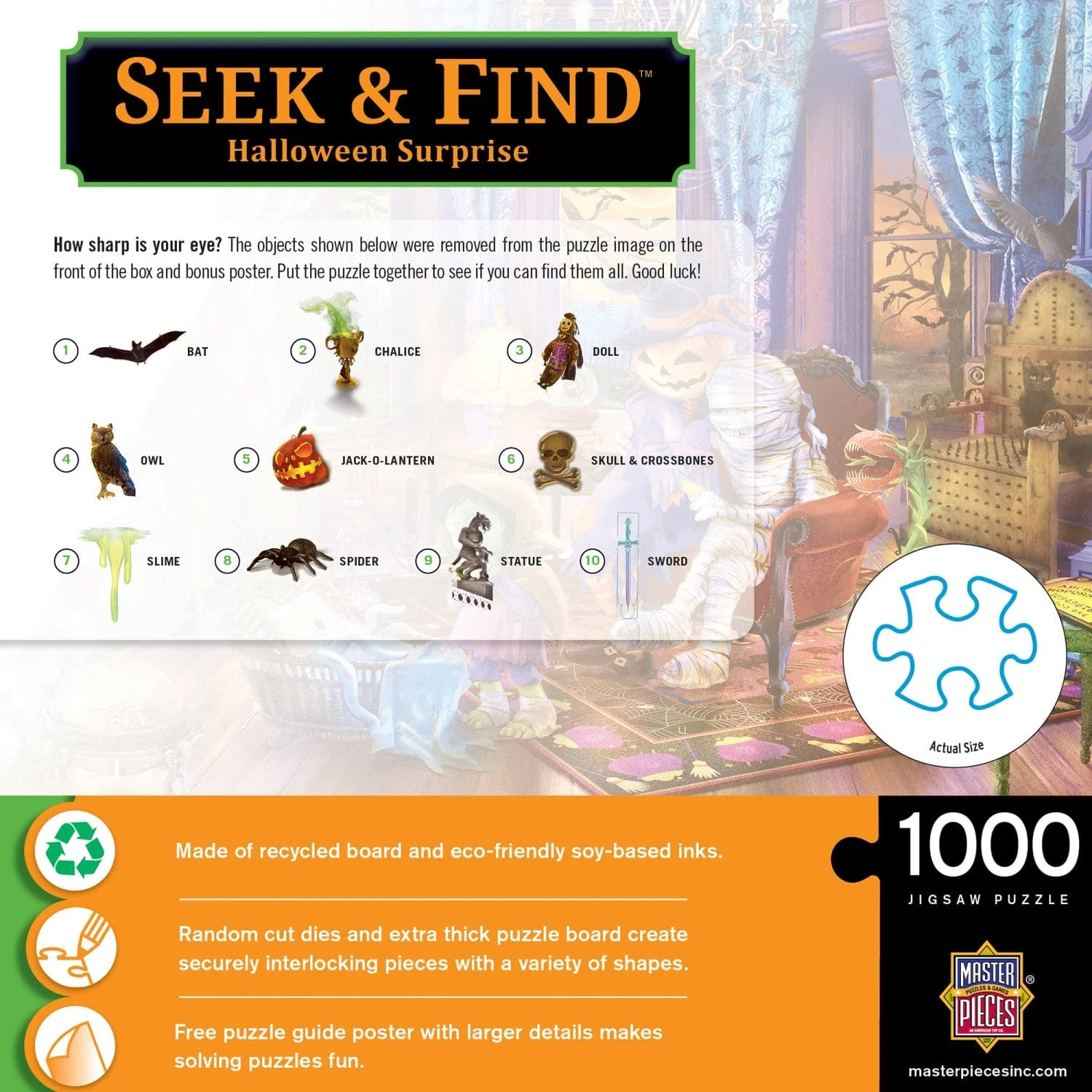 Seek & Find - Halloween Surprise 1000 Piece Jigsaw Puzzle - Image 3