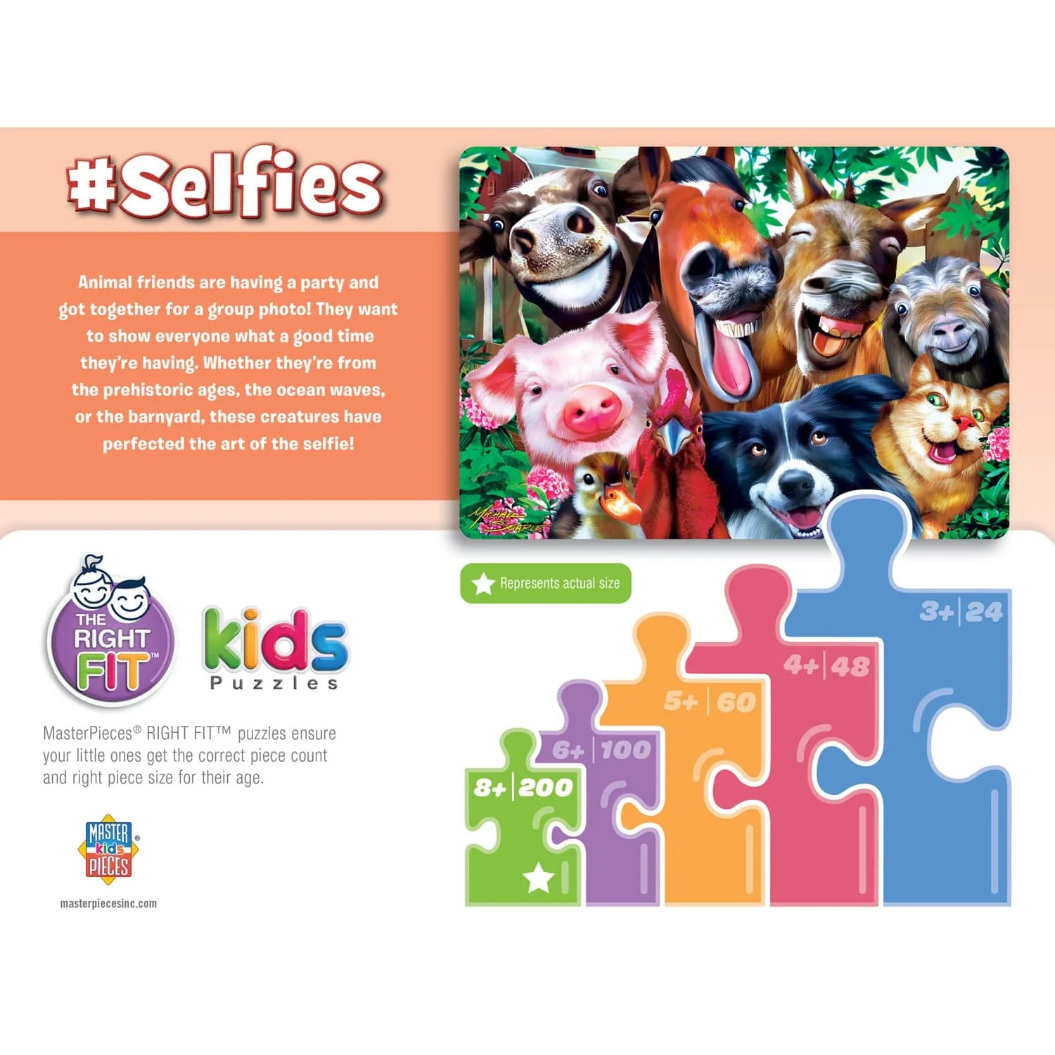 Selfies - Barnyard Besties 200 Piece Jigsaw Puzzle - Image 3