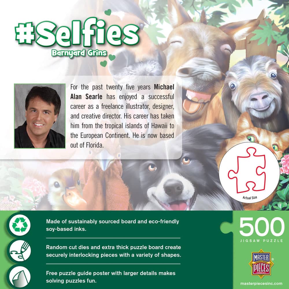 Selfies - Barnyard Grins 500 Piece Jigsaw Puzzle - Image 3