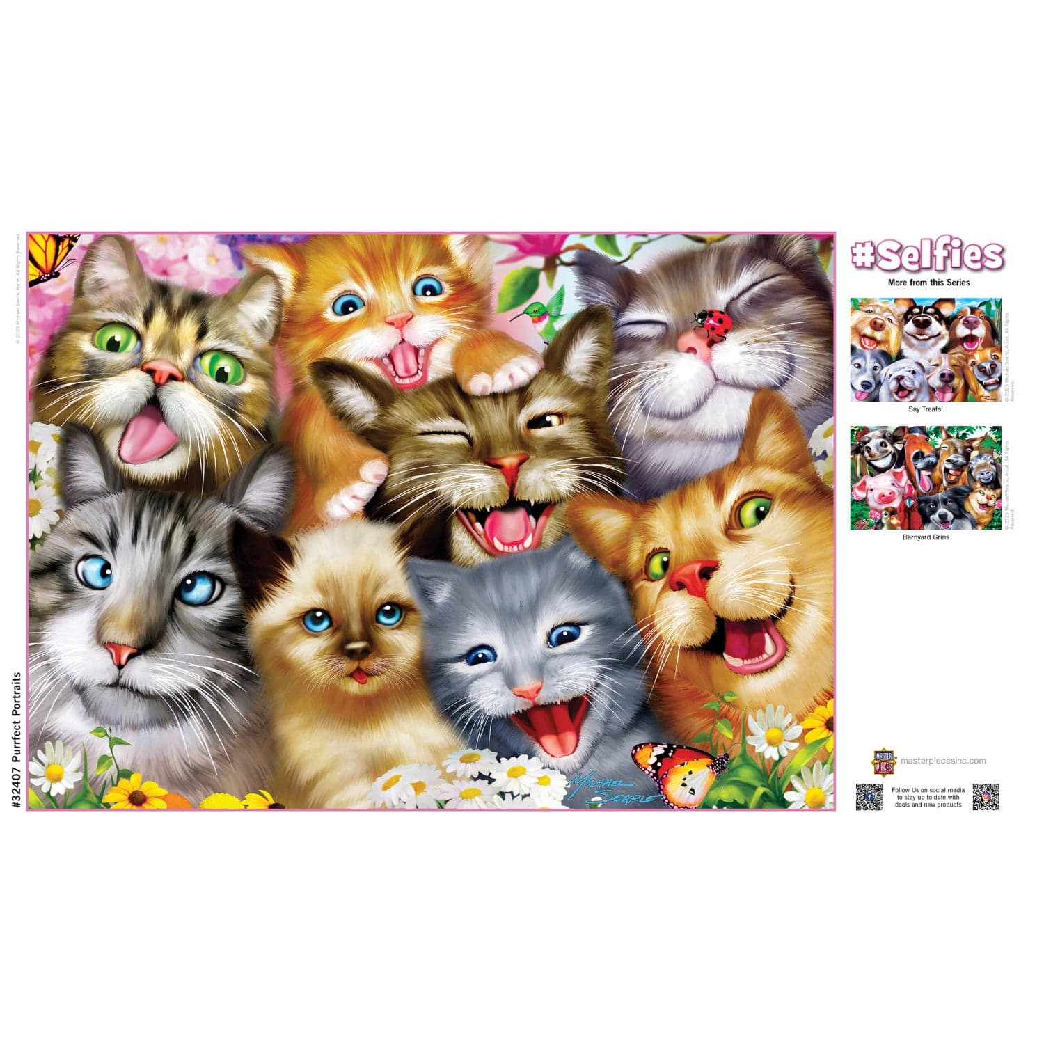 Selfies - Purrfect Portraits 500 Piece Jigsaw Puzzle - Image 4