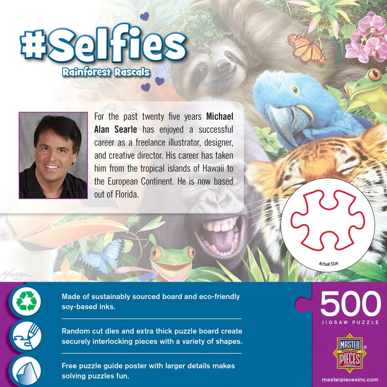 Selfies - Rainforest Rascals 500 Piece Jigsaw Puzzle - Image 3