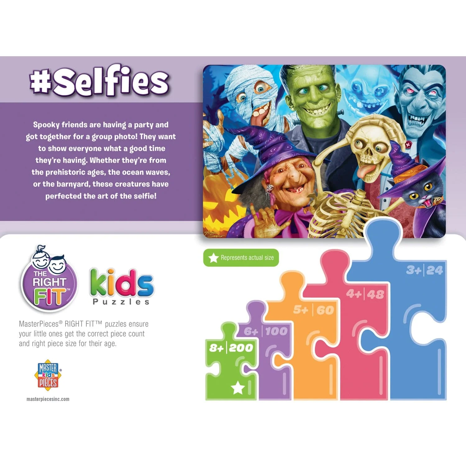 Selfies - Spooky Smiles 200 Piece Jigsaw Puzzle - Image 3