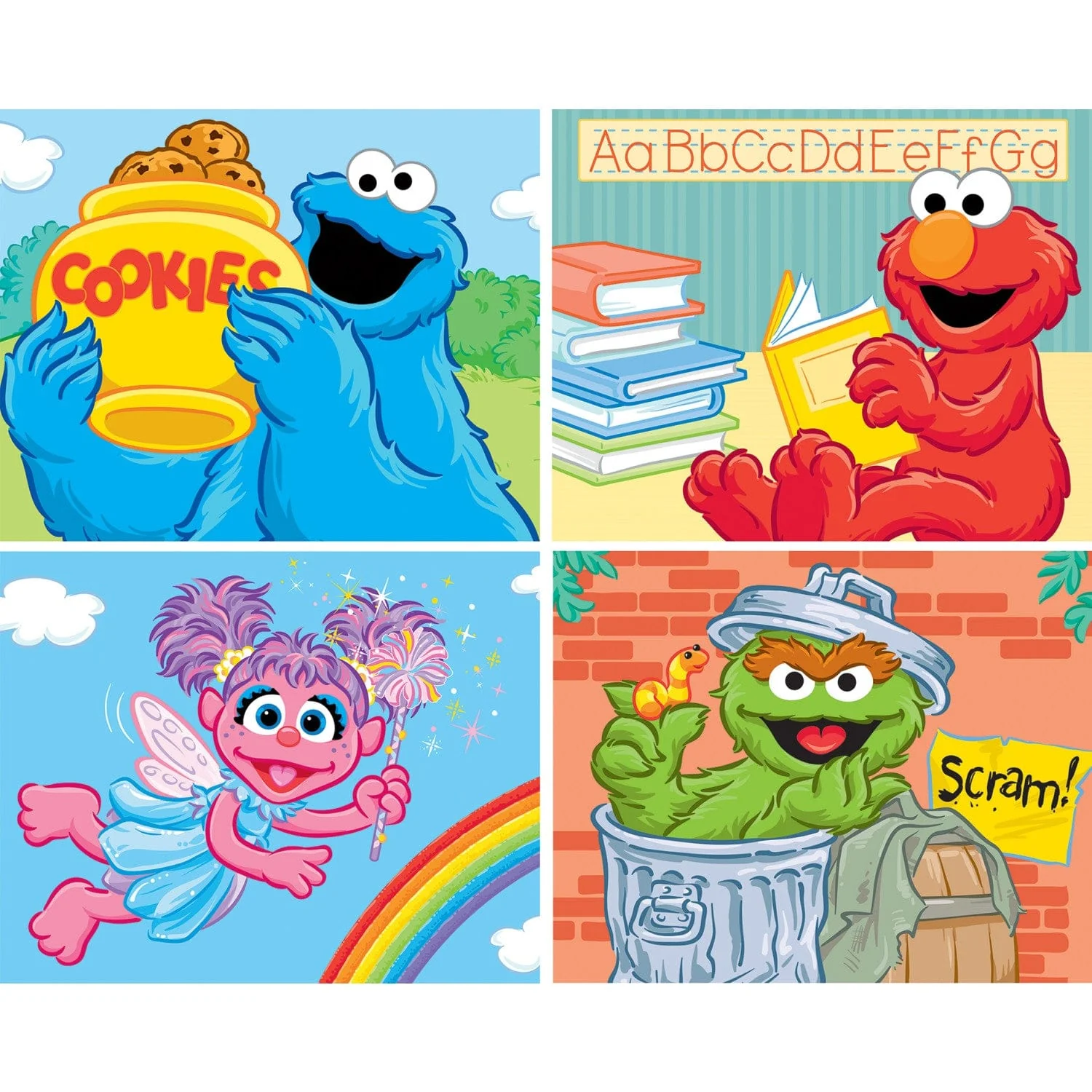 Sesame Street 24 Piece Jigsaw Puzzles 4-Pack - Image 2