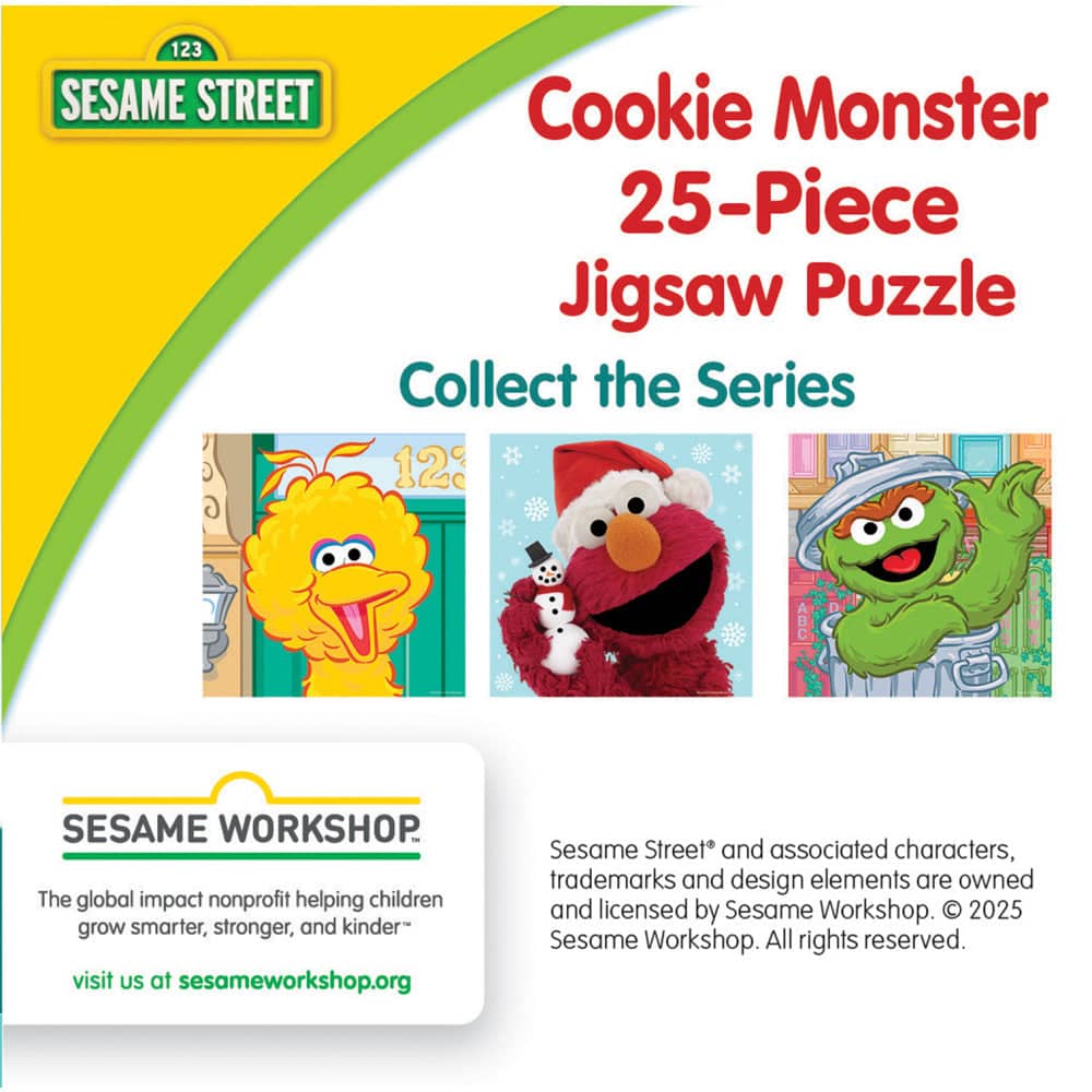 Sesame Street Holiday - Cookie Monster 25 Piece Jigsaw Puzzle - Image 3