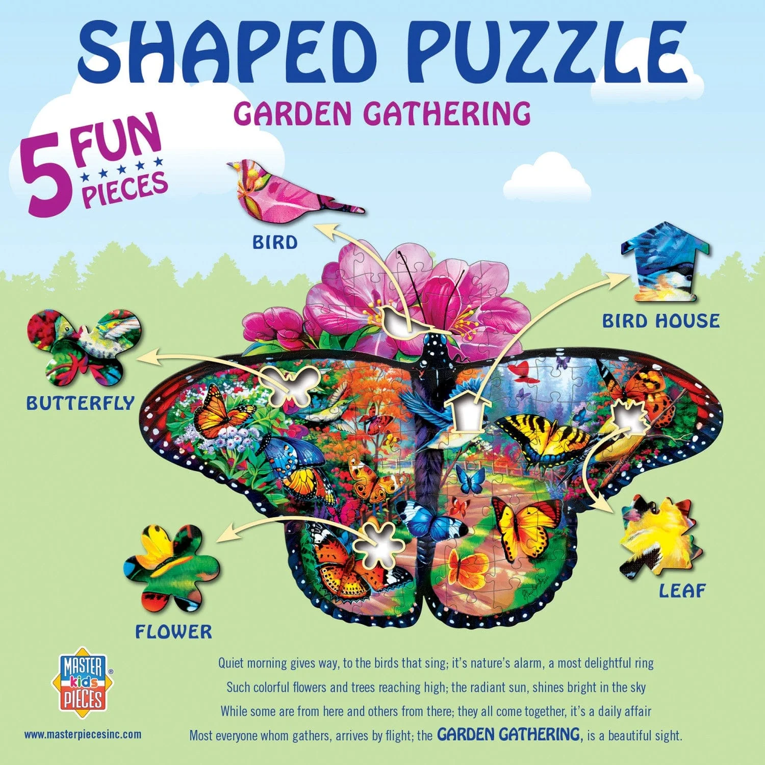 Garden Gathering - 100 Piece Shaped Jigsaw Puzzle - Image 3