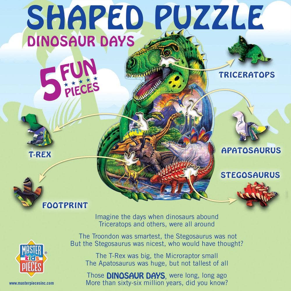 Dinosaur Days - 100 Piece Shaped Jigsaw Puzzle - Image 3