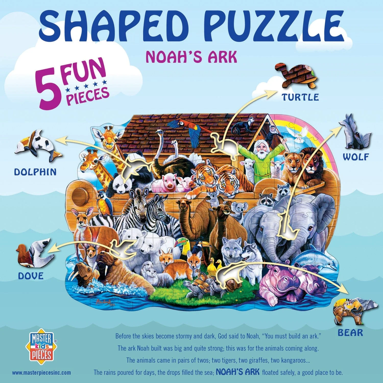 Noah's Ark - 100 Piece Shaped Jigsaw Puzzle - Image 3