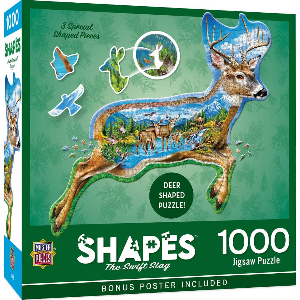 Shapes - The Swift Stag 1000 Piece Shaped Jigsaw Puzzle