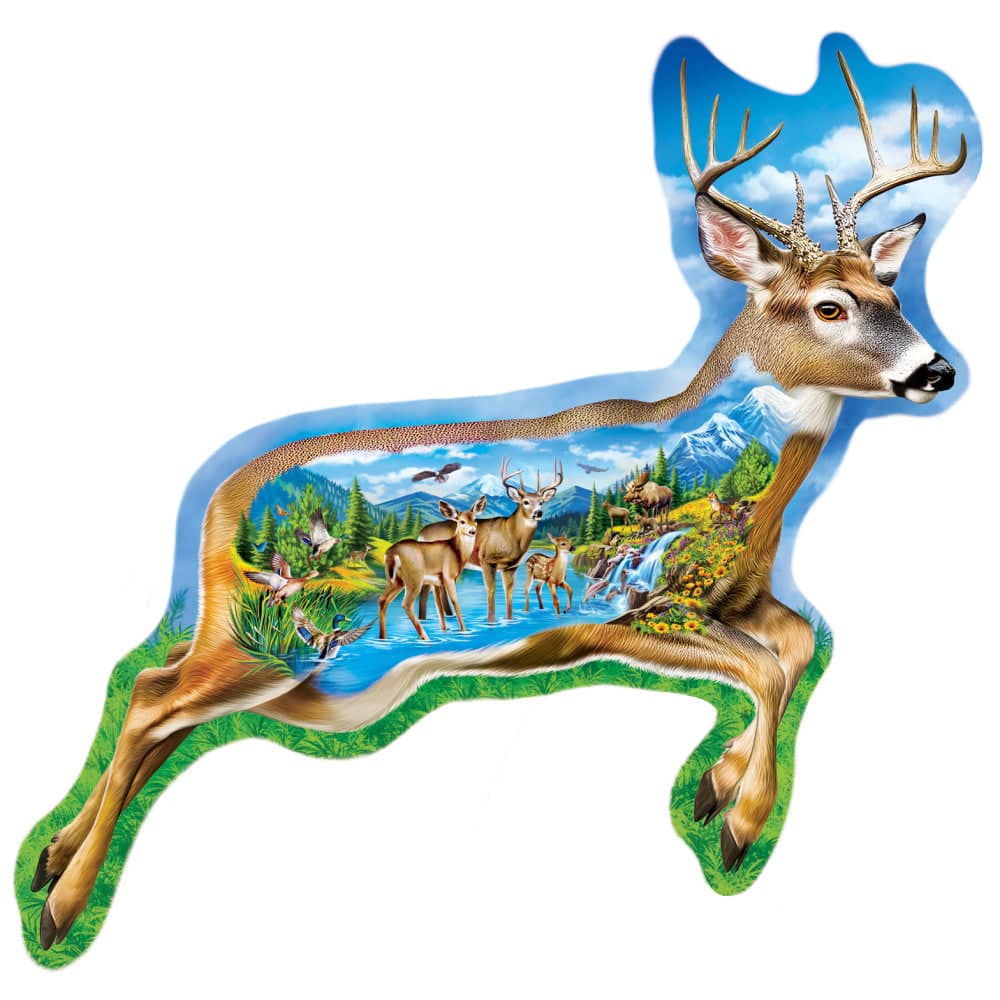 Shapes - The Swift Stag 1000 Piece Shaped Jigsaw Puzzle - Image 2