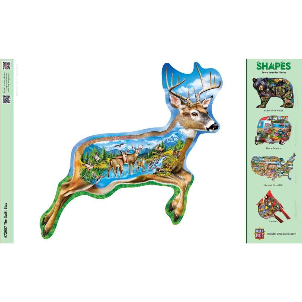 Shapes - The Swift Stag 1000 Piece Shaped Jigsaw Puzzle - Image 4