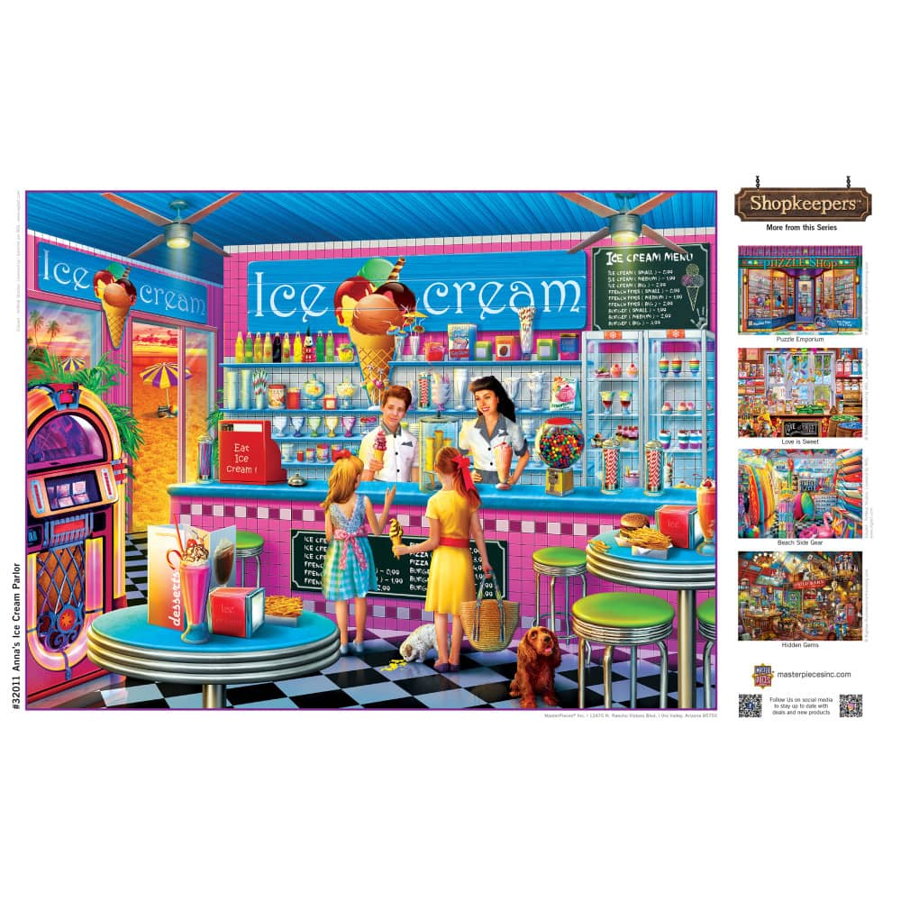 Shopkeepers - Anna's Ice Cream Parlor 750 Piece Jigsaw Puzzle - Image 4