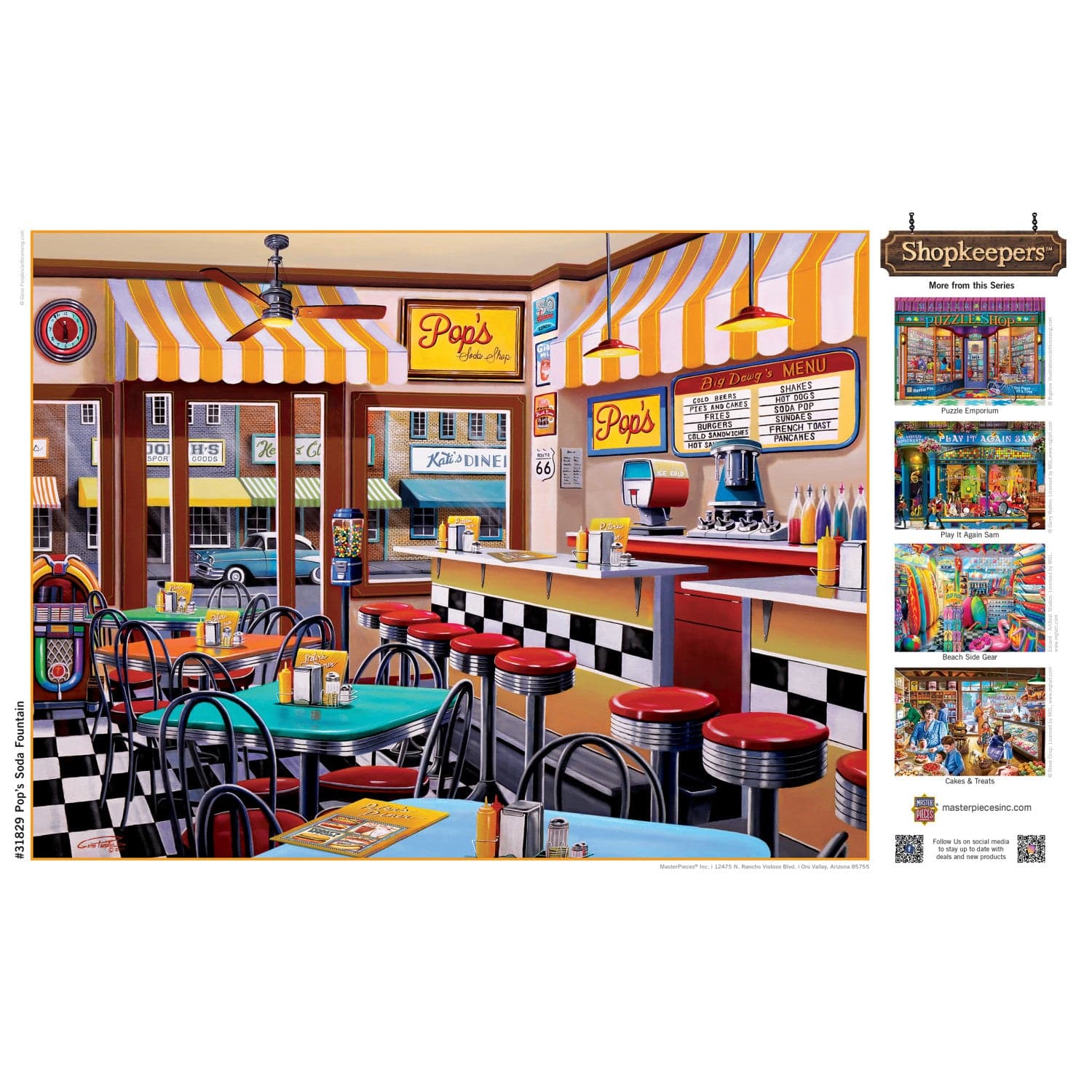 Shopkeepers - Pop's Soda Fountain 750 Piece Jigsaw Puzzle - Image 4