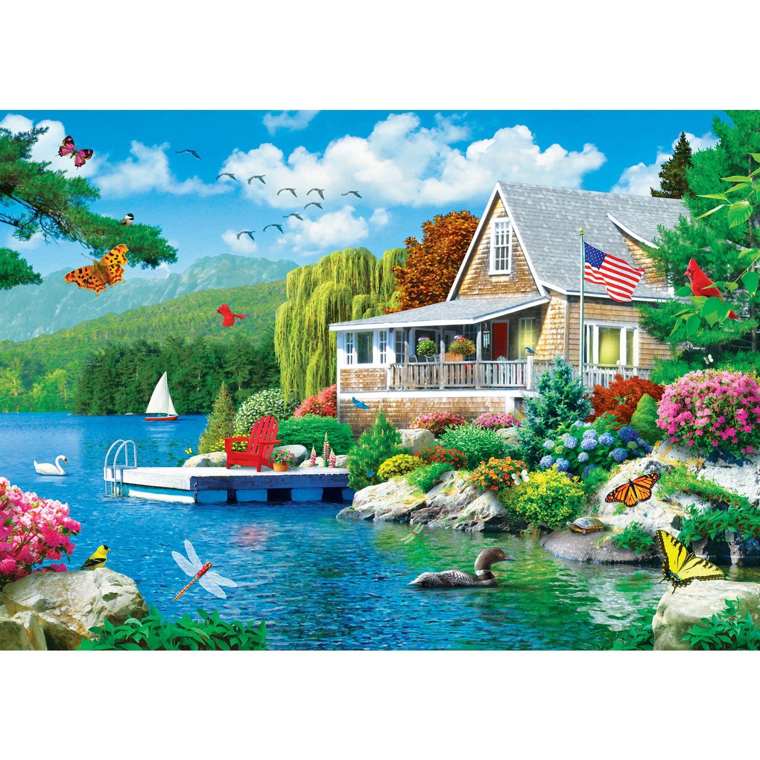 Signature Collection - Lakeside Memories 3000 Piece Jigsaw Puzzle - Flawed - Image 2