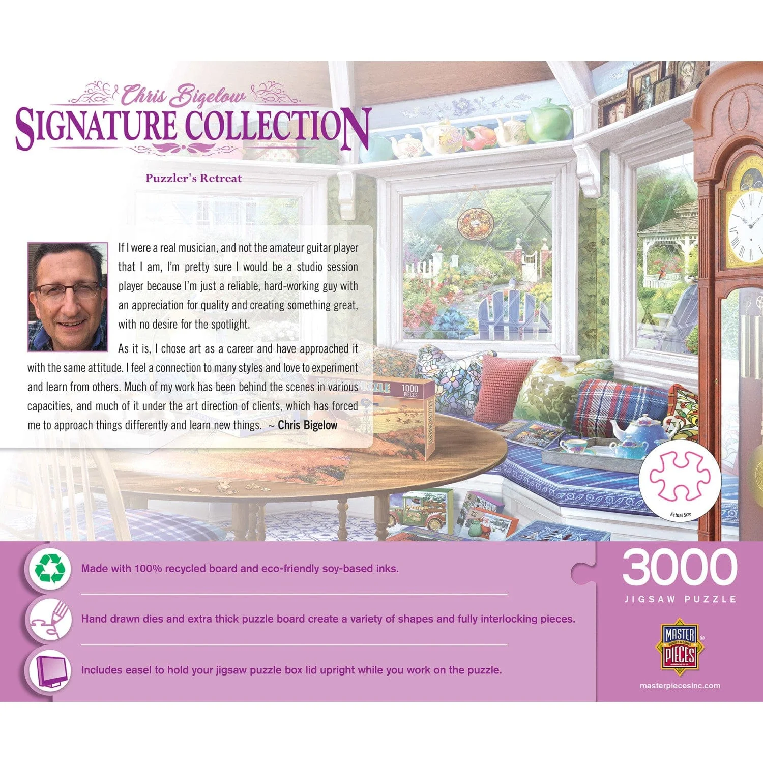Signature Collection - Puzzler's Retreat 3000 Piece Jigsaw Puzzle - Flawed - Image 3