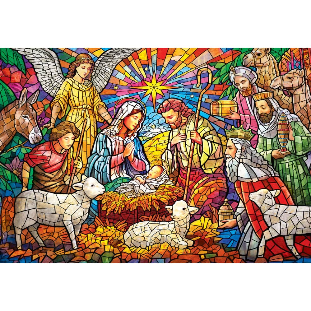 Signature Collection - Stained Glass Nativity 2000 Piece Jigsaw Puzzle - Image 2