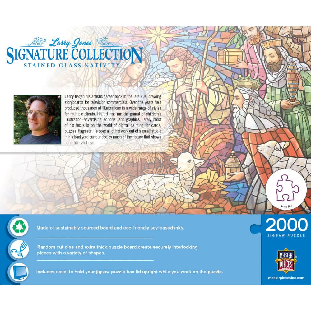Signature Collection - Stained Glass Nativity 2000 Piece Jigsaw Puzzle - Image 3