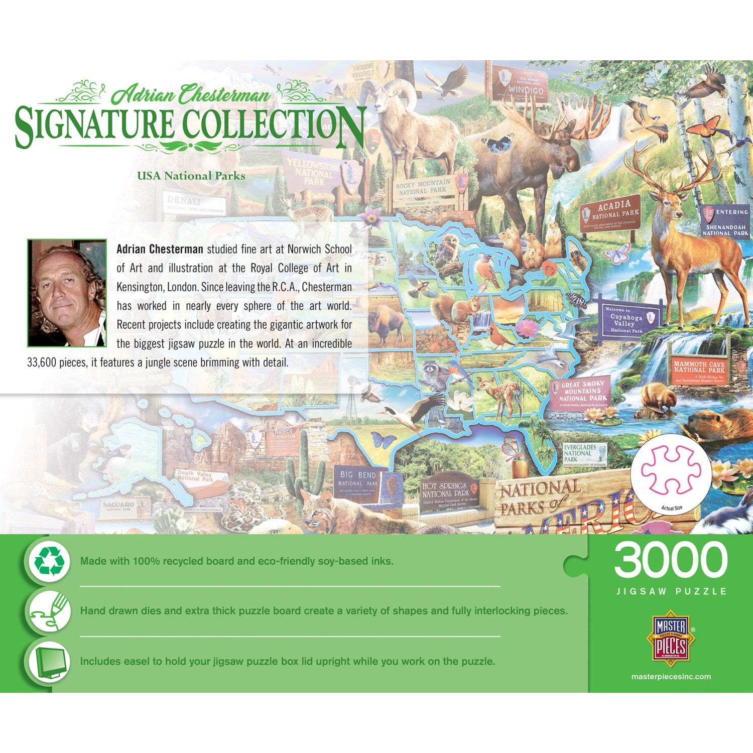 Signature Collection - USA National Parks 3000 Piece Jigsaw Puzzle - Flawed - Image 3