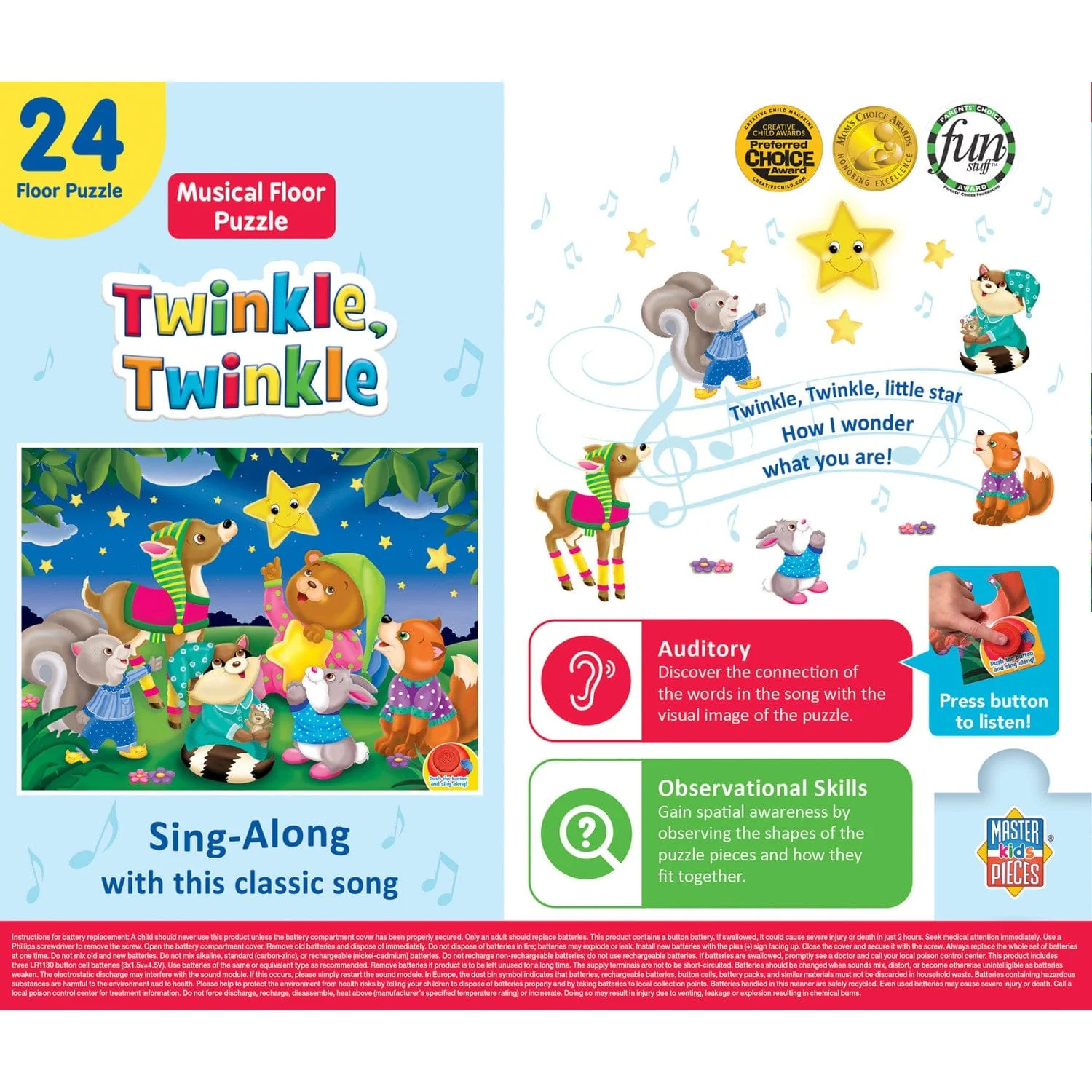 Twinkle, Twinkle - 24 Piece Musical Floor Jigsaw Puzzle - Image 3