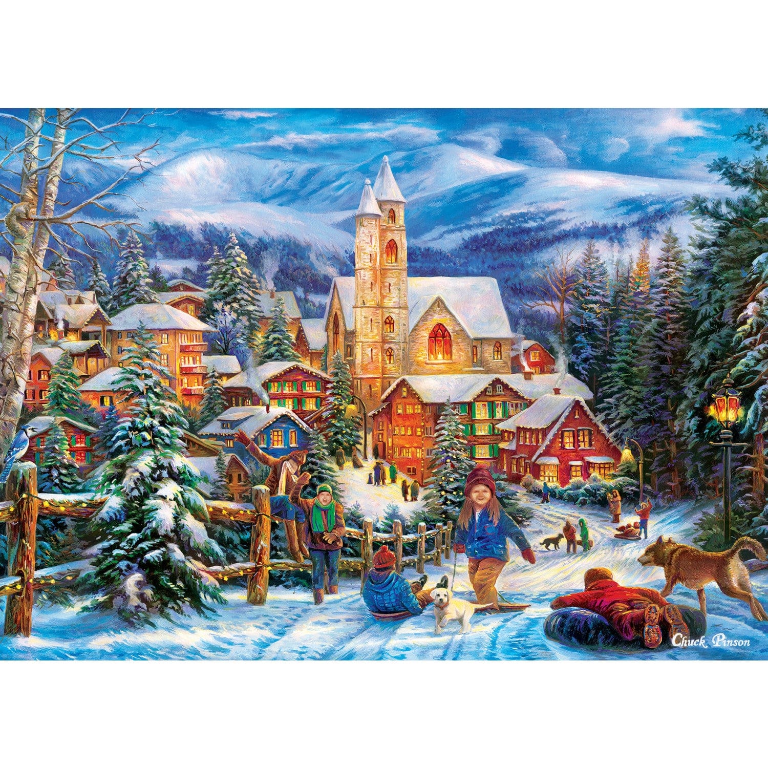 Sledding to Home - Jigsaw Puzzle