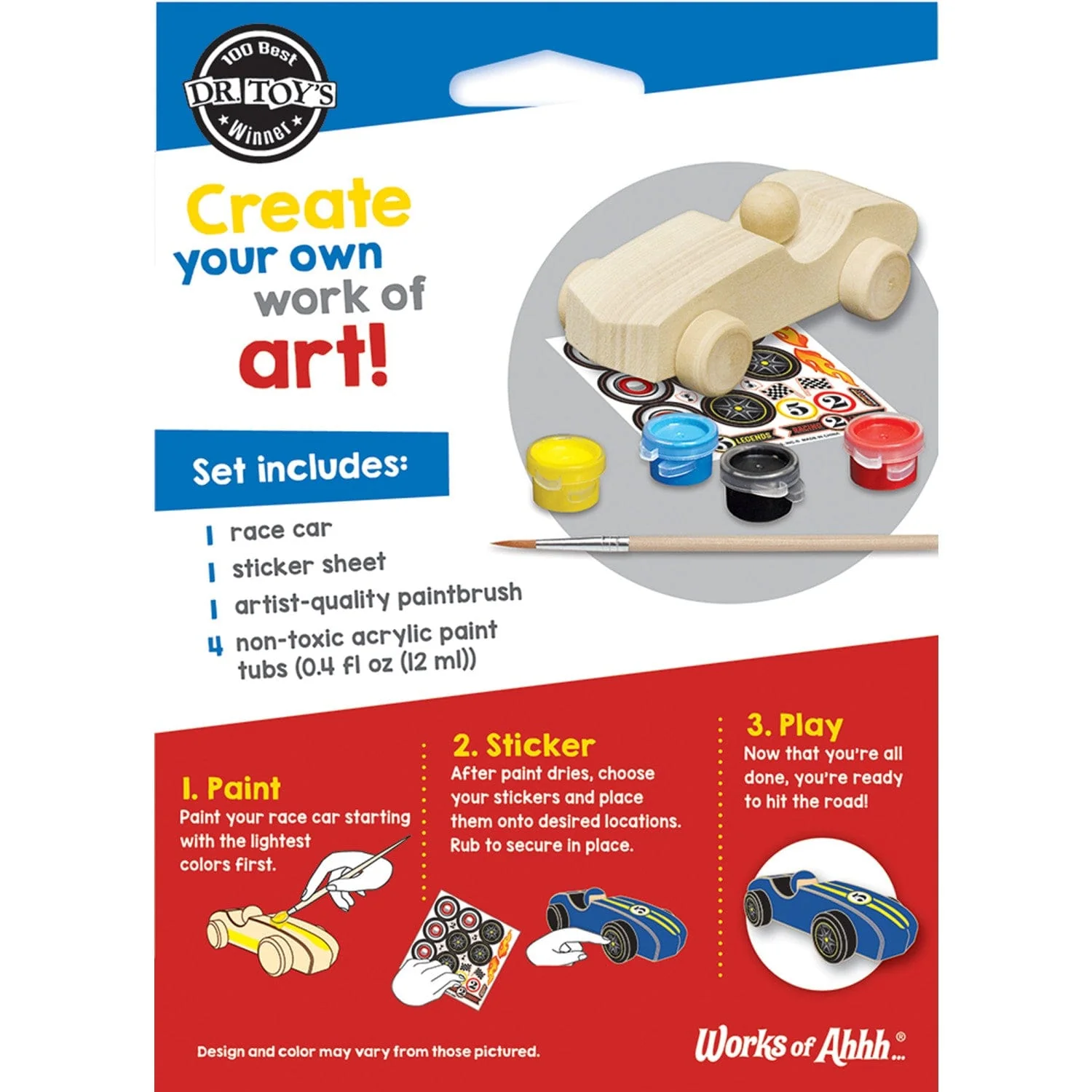 Race Car Wood Craft & Paint Kit - Image 3