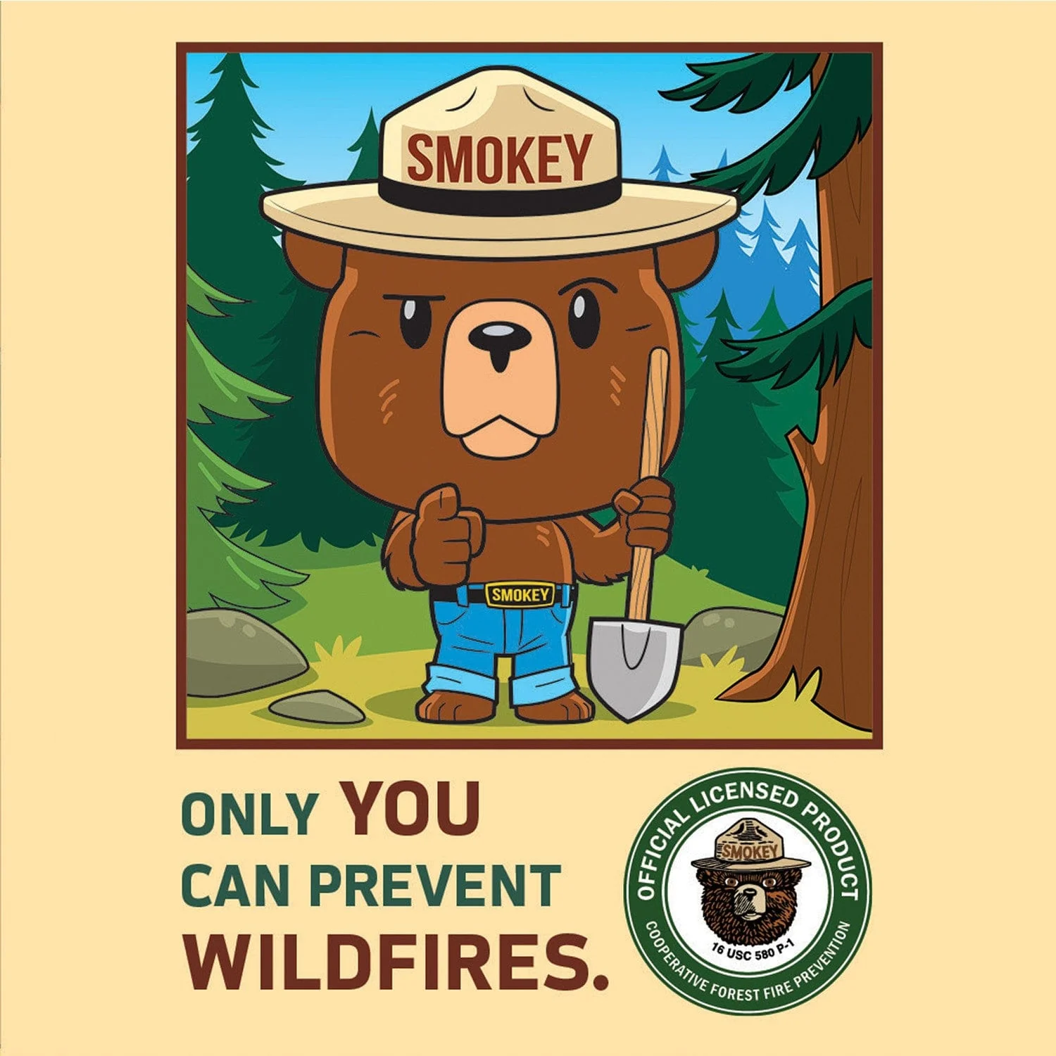 Smokey Bear - 100 Piece Square Jigsaw Puzzle - Image 3