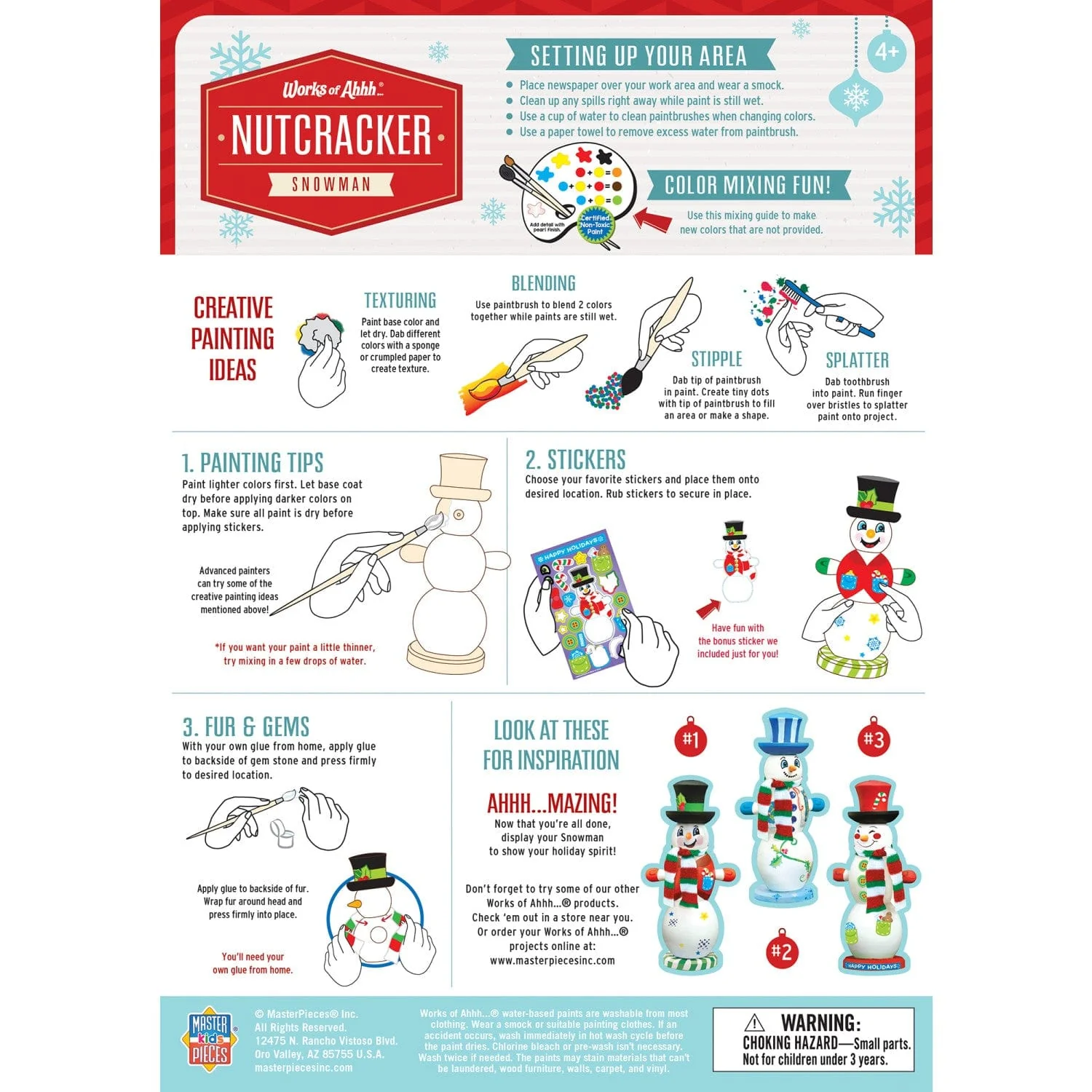 Snowman Wood Paint Set - Image 4