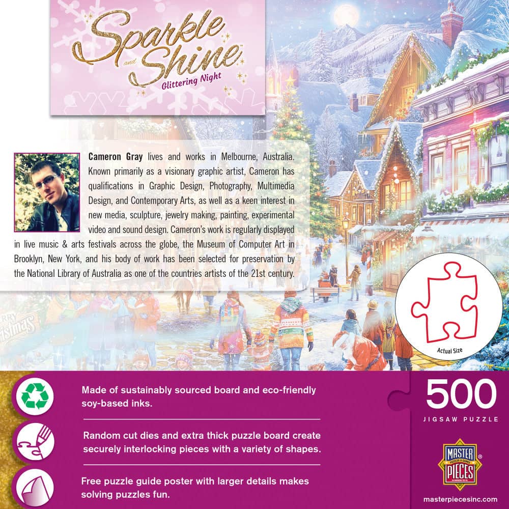 Sparkle & Shine - Glittering Night 500 Piece Glitter Jigsaw Puzzle - Image 3