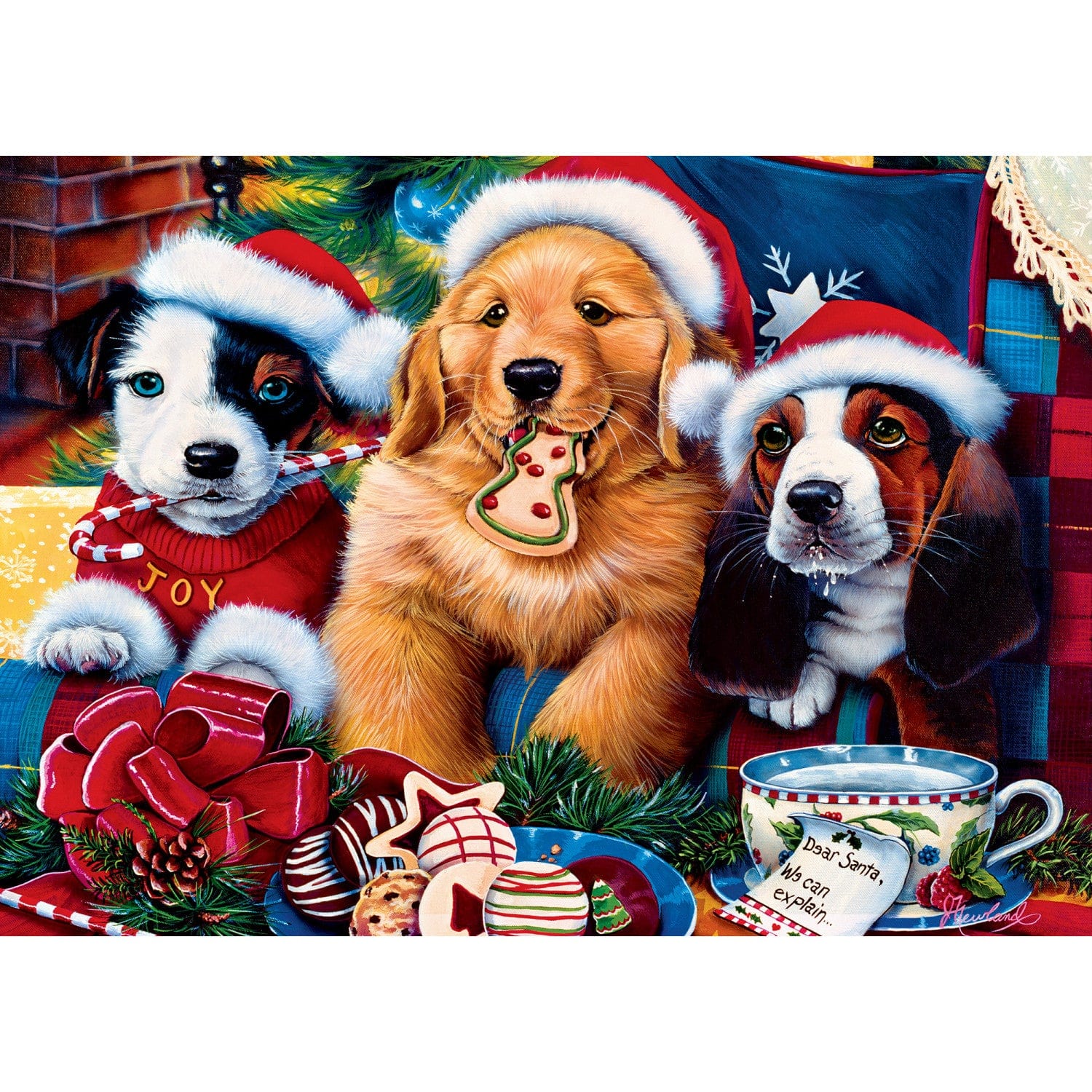 Sparkle & Shine - Santa Paws 500 Piece Glitter Jigsaw Puzzle - Image 2