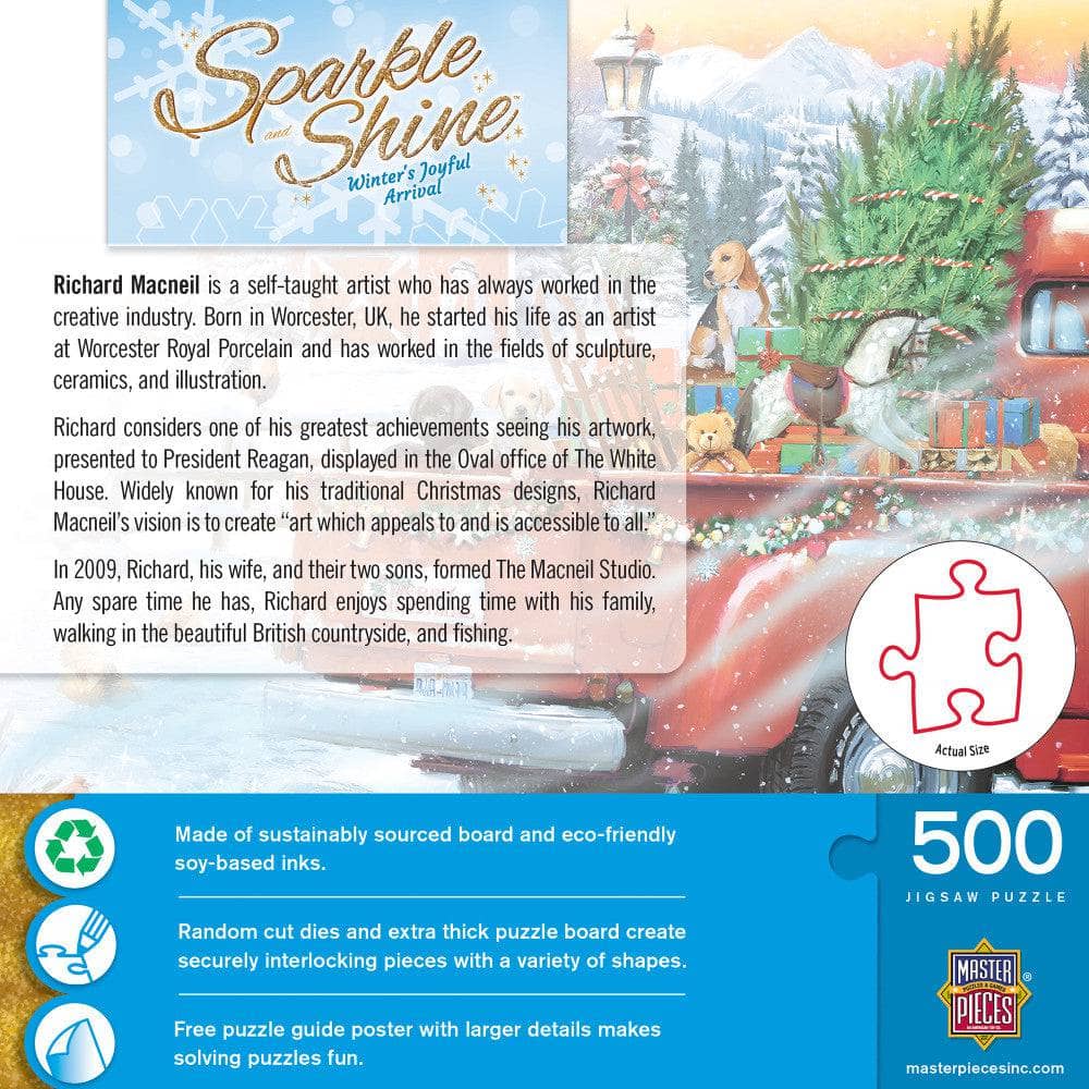 Sparkle & Shine - Winter's Joyful Arrival 500 Piece Glitter Jigsaw Puzzle - Image 3