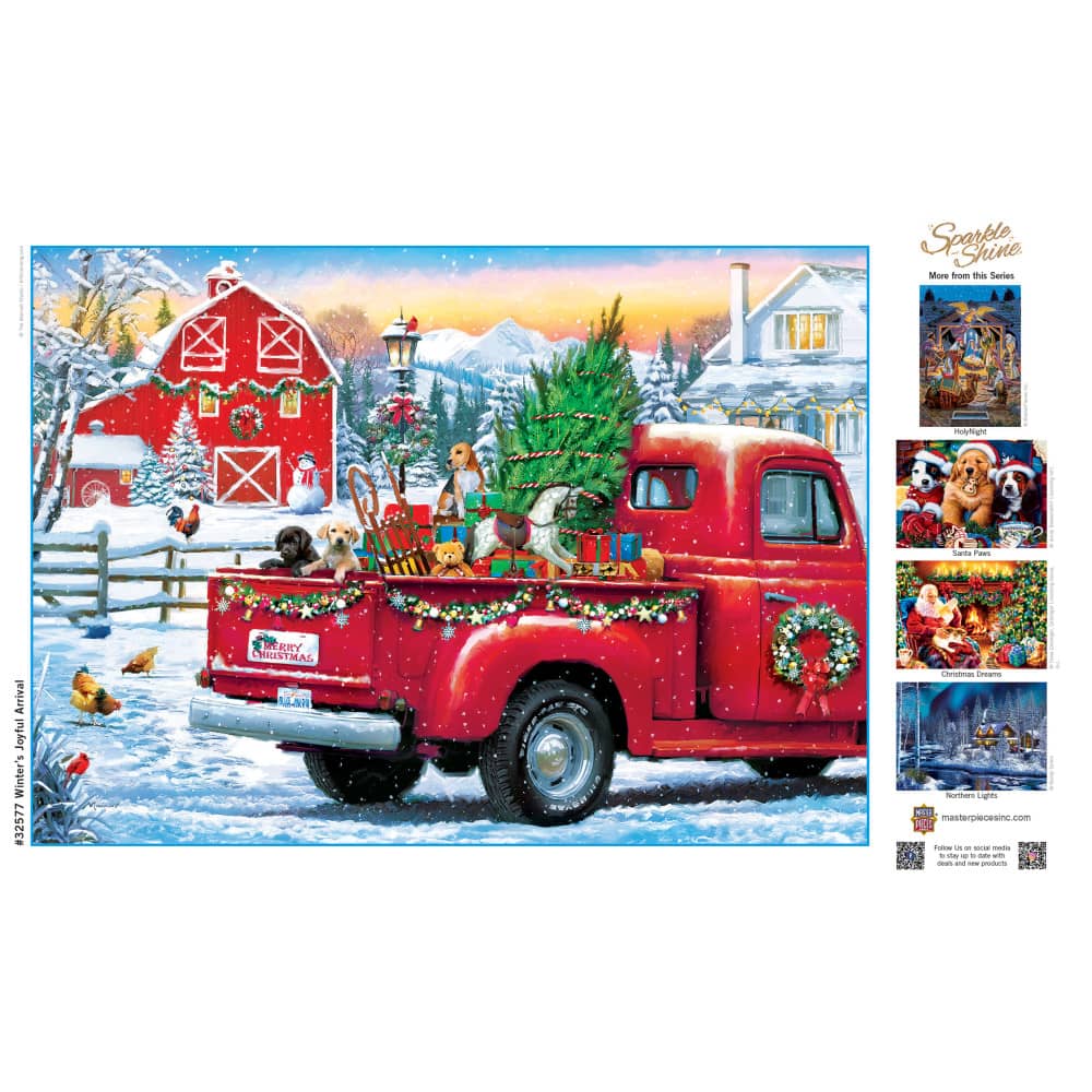 Sparkle & Shine - Winter's Joyful Arrival 500 Piece Glitter Jigsaw Puzzle - Image 4