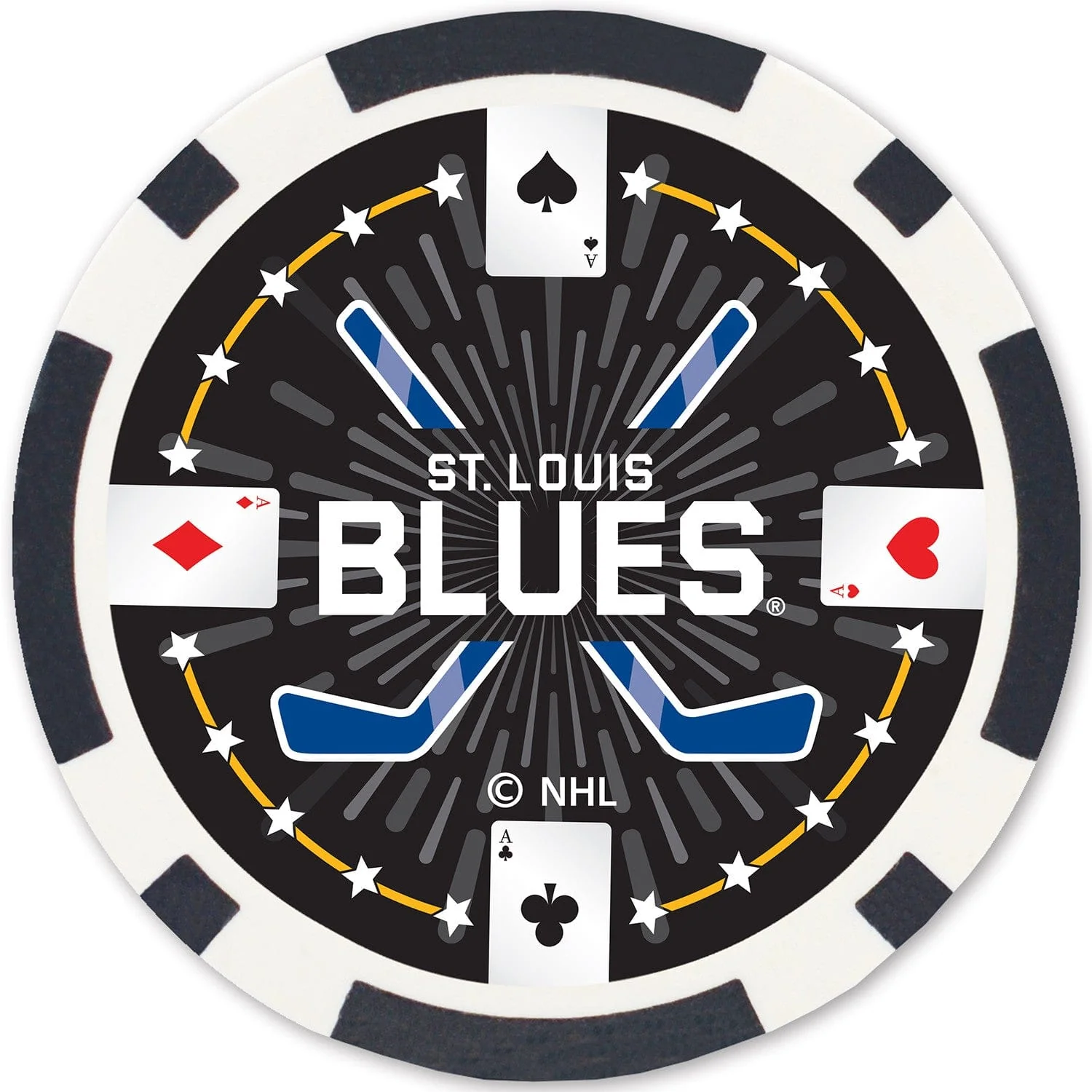 St. Louis Blues 100 Piece Poker Chips - Image 3
