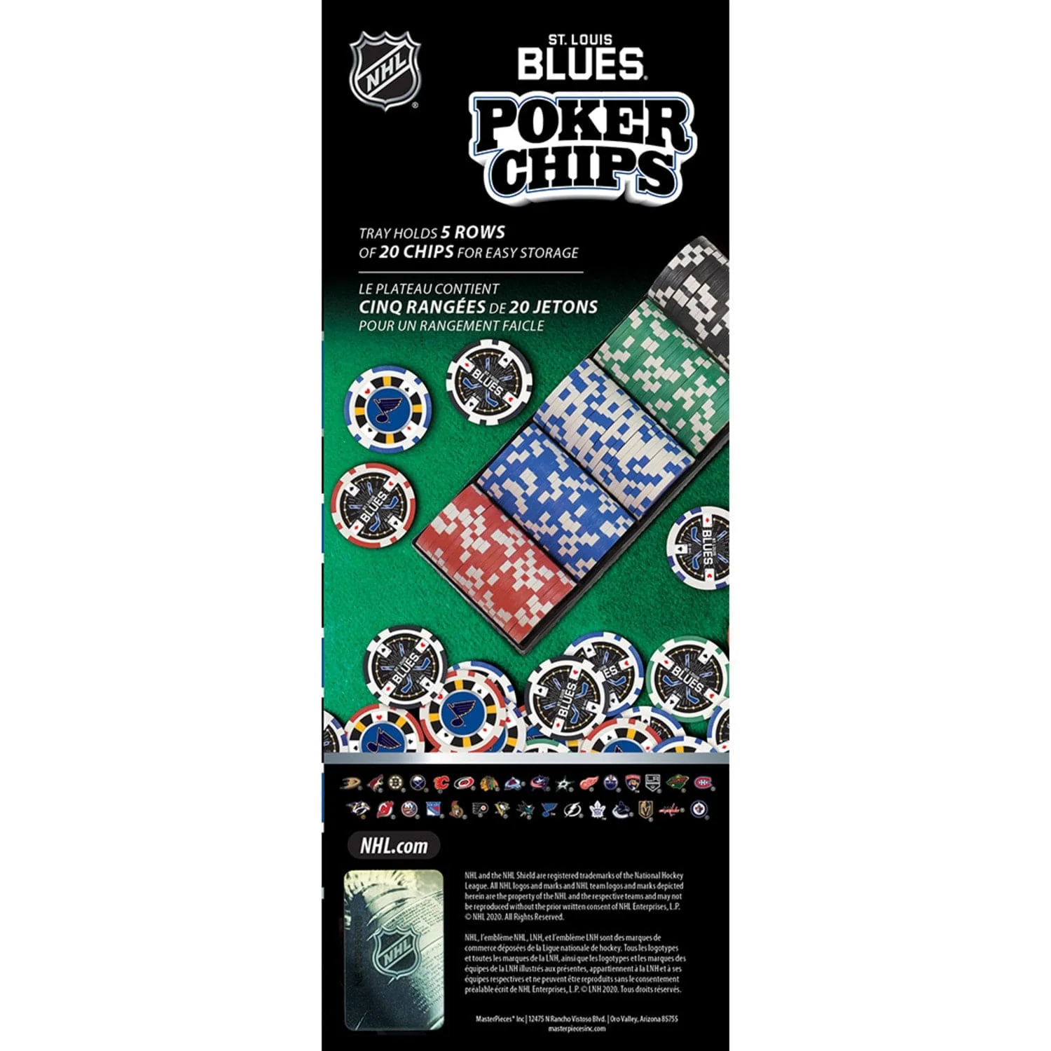 St. Louis Blues 100 Piece Poker Chips - Image 4