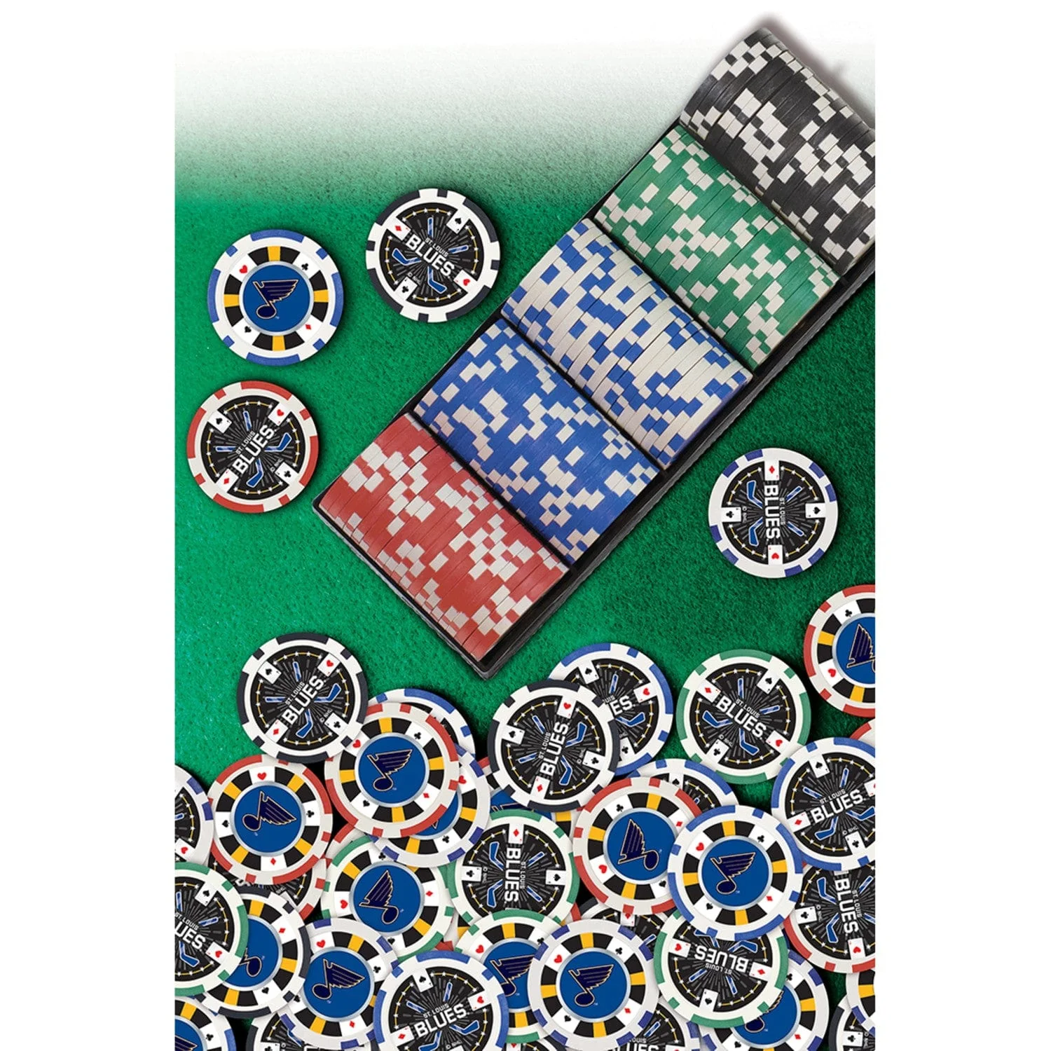 St. Louis Blues 100 Piece Poker Chips - Image 5