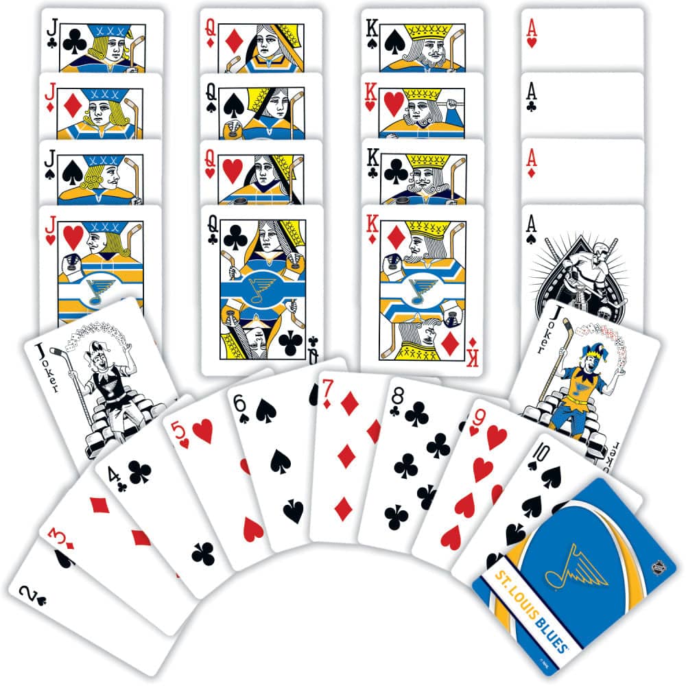St. Louis Blues Playing Cards - 54 Card Deck - Image 2